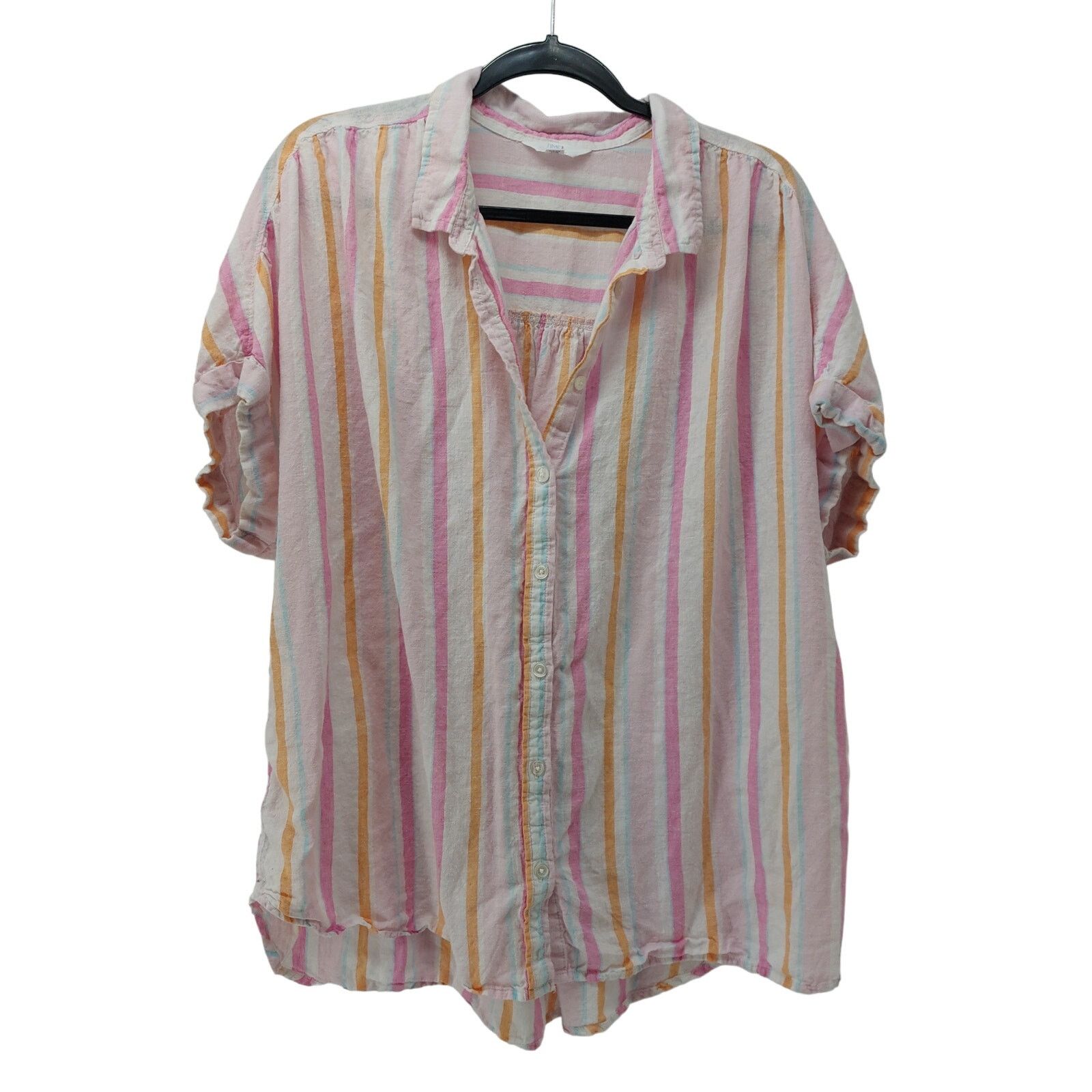Other Time and Tru Pink Womens Plus Size Striped Button Up XXXL 22 Size 3XL / US 20-22 - 1 Thumbnail