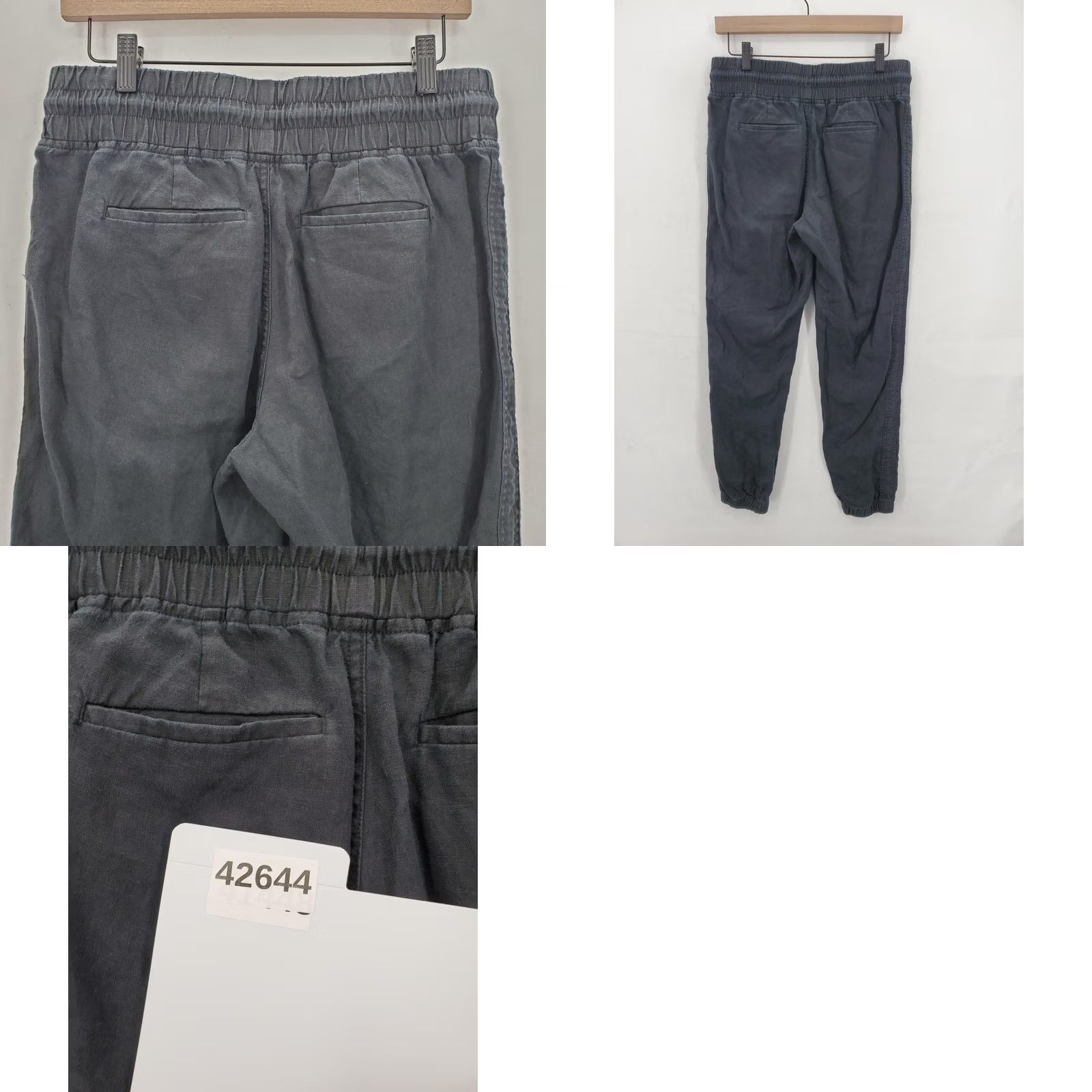 Athleta Athleta Pants Womens 6 Gray Cabo Linen Jogger Elastic Waist Zipper Pockets Cuffed Size 28" / US 6 / IT 42 - 9 Thumbnail