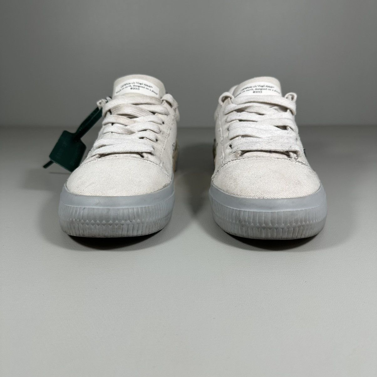 Off-White Off-White Virgil Abloh Vulc Eco White Grey Sneakers Size US 8.5 / IT 38.5 - 4 Thumbnail