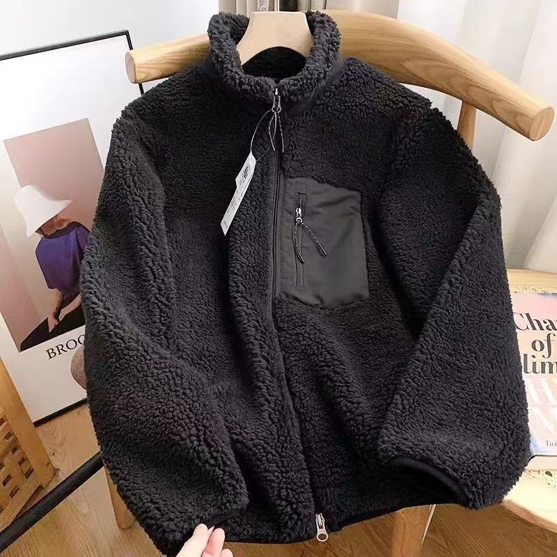 Japanese Brand × Vintage Black washed vintage loose thick fleece jacket Size US L / EU 52-54 / 3 - 1 Thumbnail