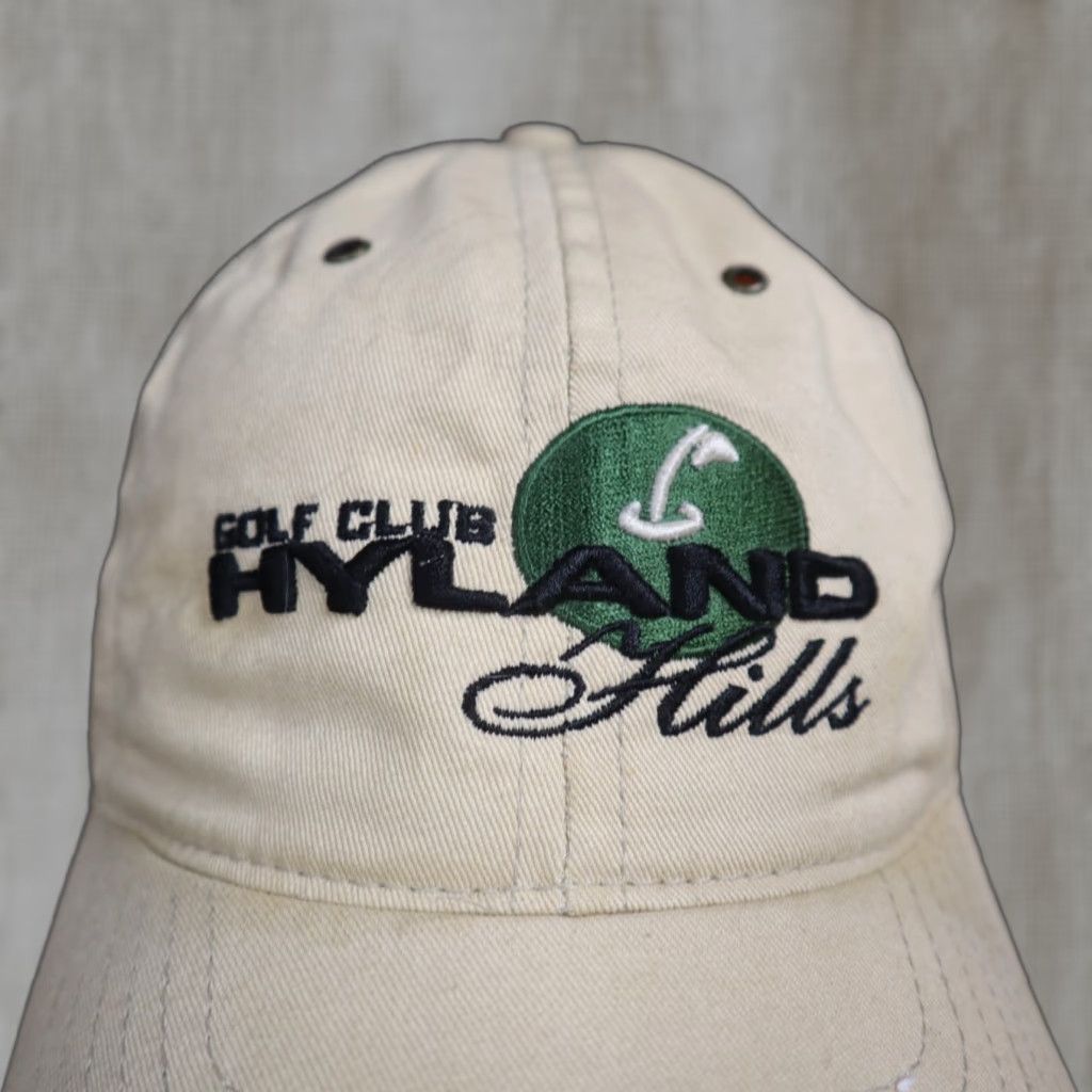 Vintage VINTAGE Hyland Hills Golf Club Baseball Cap Hat Unisex Adults Adjustable Brown 90s Strapback Size ONE SIZE - 1 Thumbnail