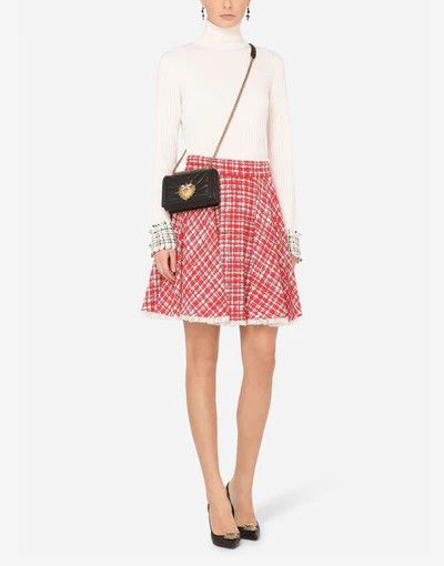 Dolce & Gabbana o1y0925 Mini Skirt in Red/White Size 30" / US 8 / IT 44 - 6 Thumbnail