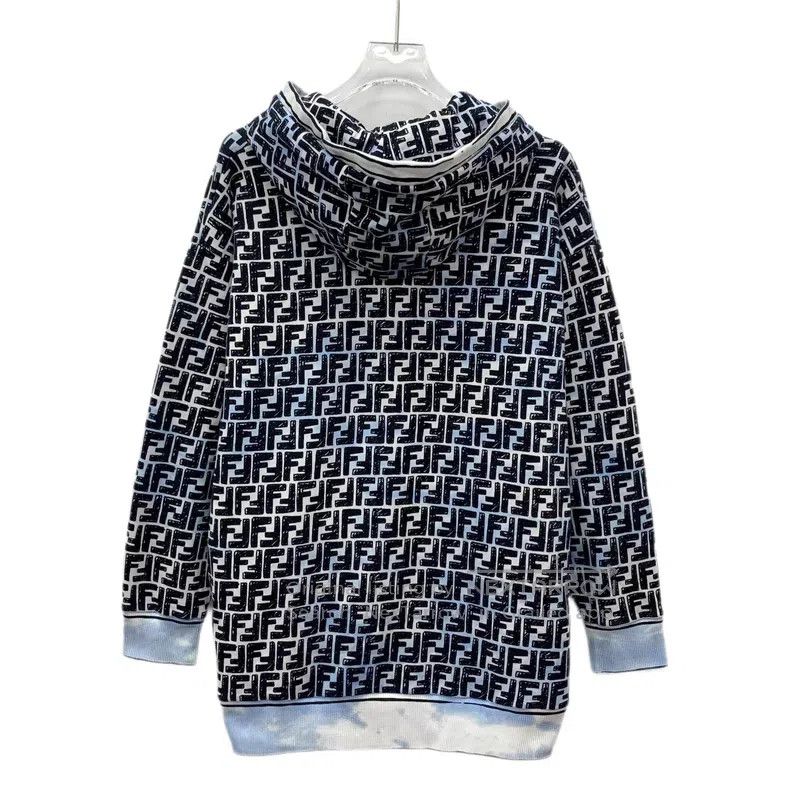 Fendi Fendi Blue tie-dye double F monogram all-over print cotton Size M / US 6-8 / IT 42-44 - 2 Thumbnail