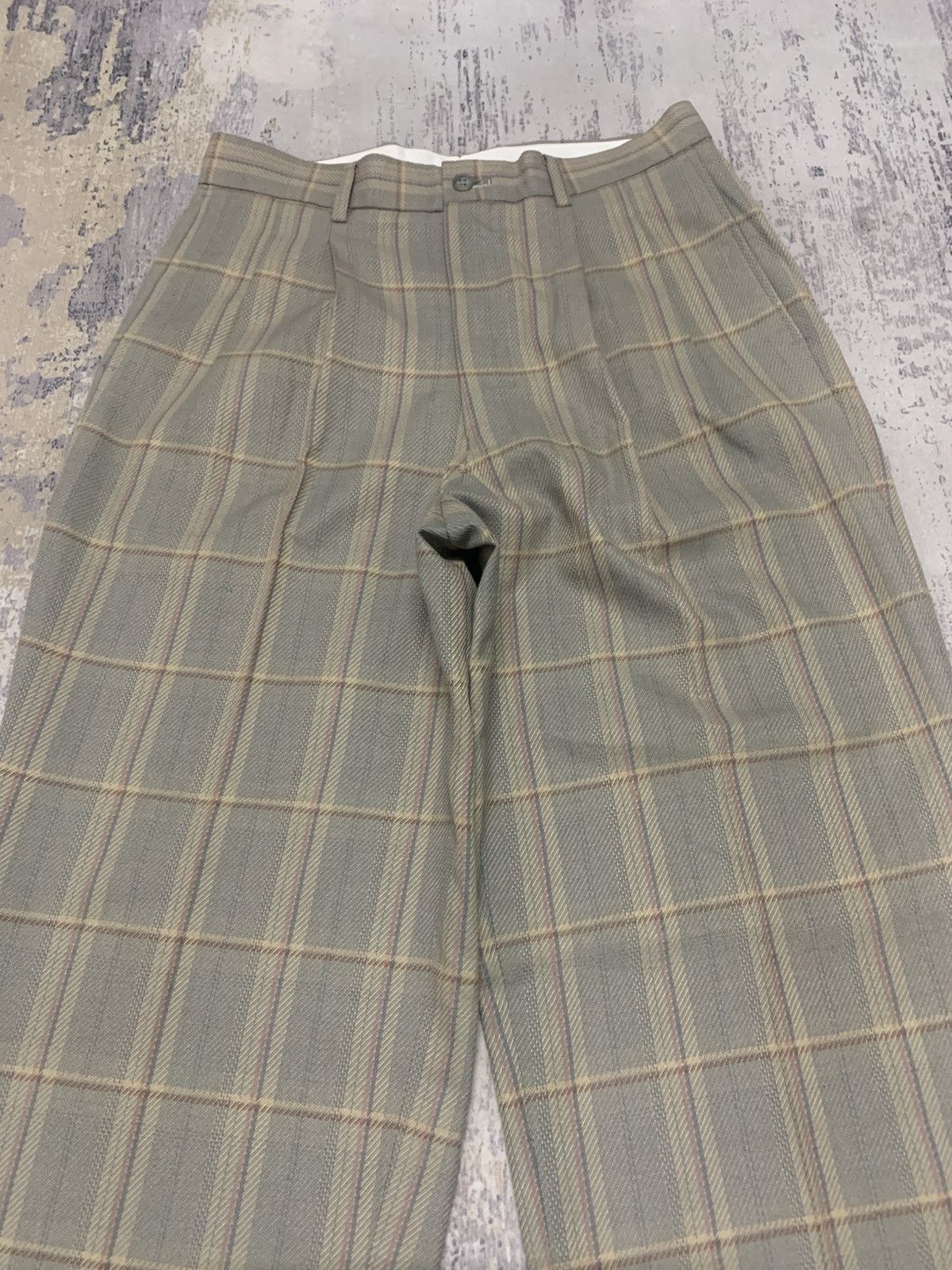 Vintage Vintage Japanese Alex Ave Wool Checkered Pants Size US 30 / EU 46 - 2 Thumbnail