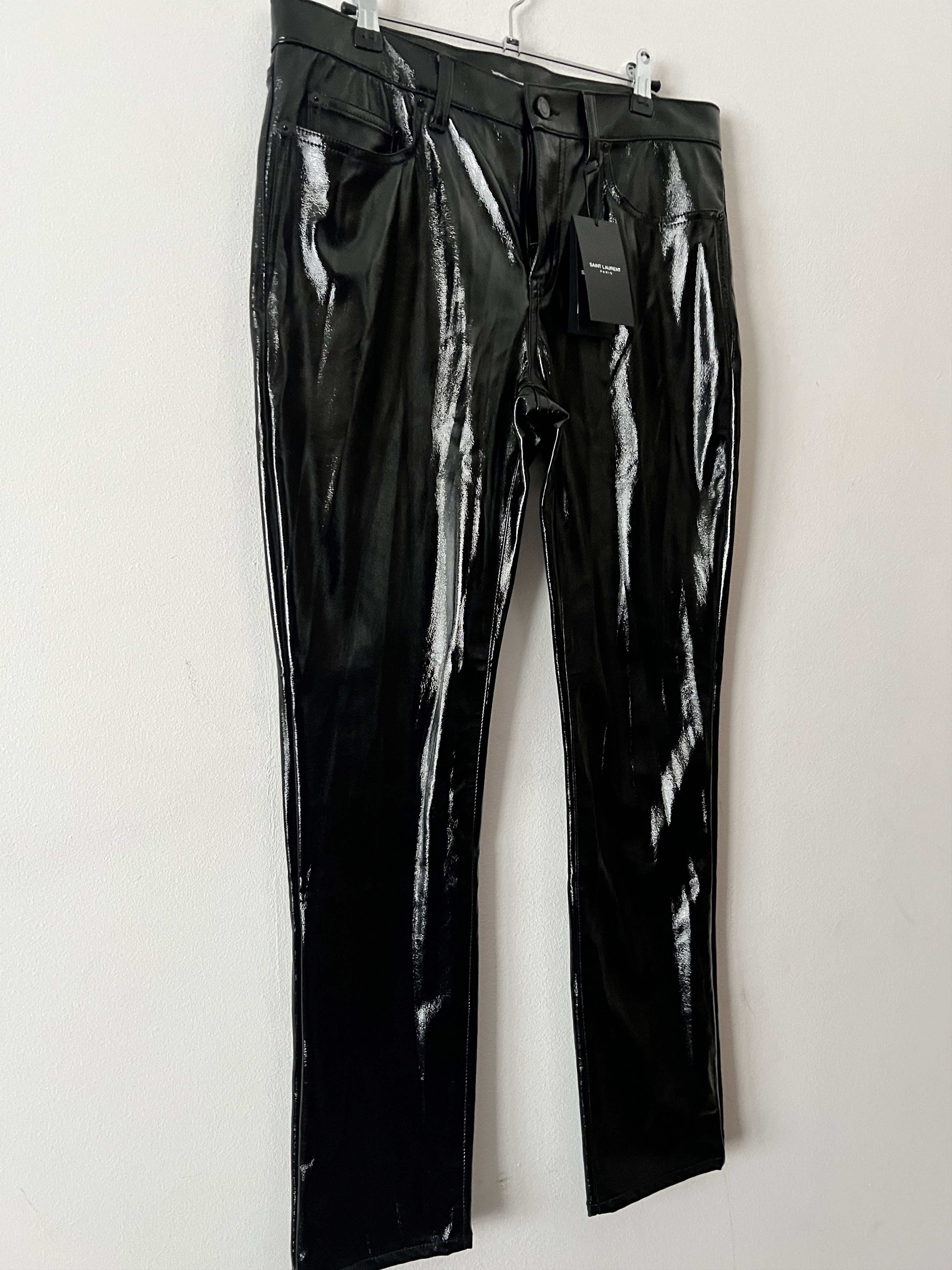 Saint Laurent Paris BNWT Slim Pants With Shiny Effect Size US 30 / EU 46 - 4 Thumbnail