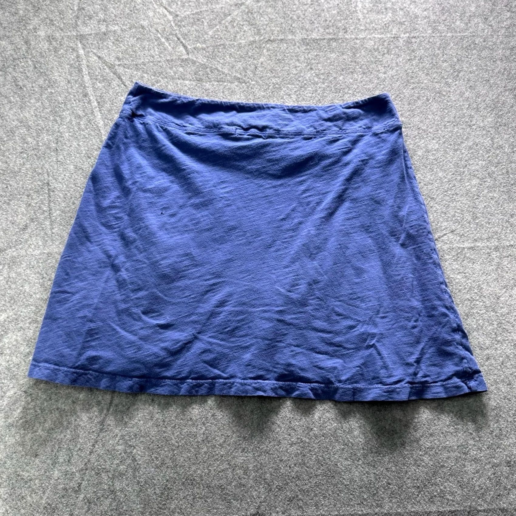 Vintage Fresh Produce Skirt Womens 18 Blue A-Line Elastic Waist Jersey Knee Length USA Size XXL / US 16-18 / IT 52-54 - 6 Thumbnail