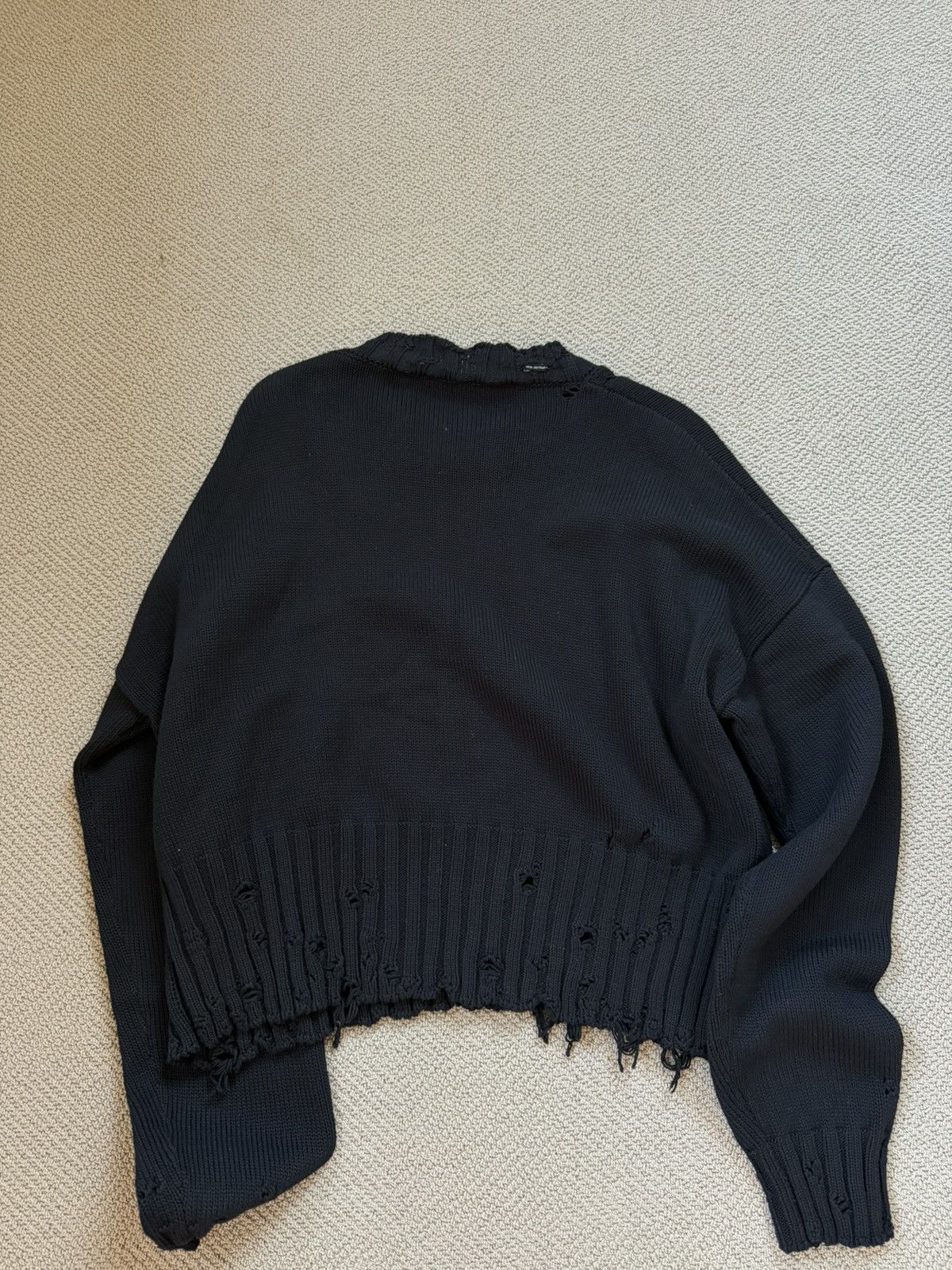 Marni Marni Distressed Knit Sweater – Black (Size 48) Size XL / US 12-14 / IT 48-50 - 5 Thumbnail