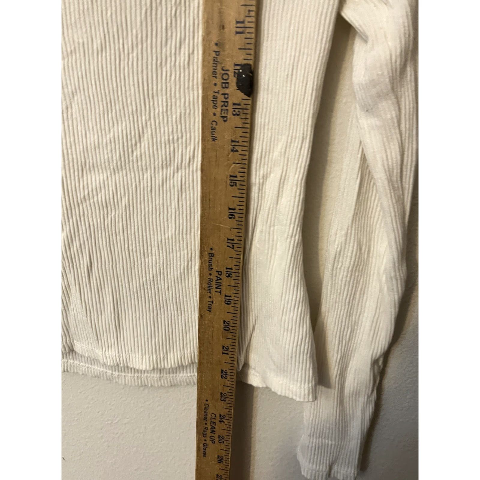 H&M H&M Shirt Womens Medium White Long Sleeve Square Neck Stretch Fitted Top Modern Size M / US 6-8 / IT 42-44 - 4 Thumbnail