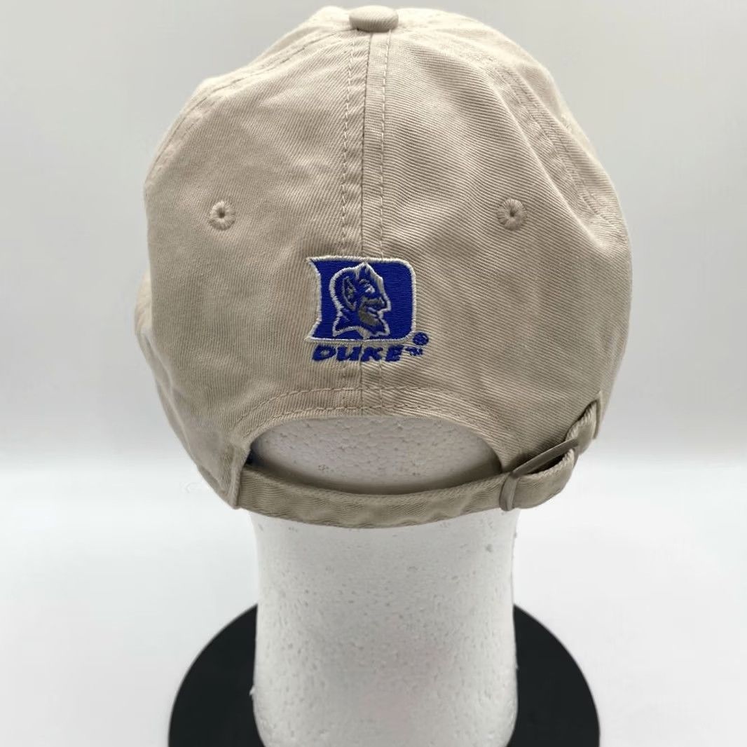Vintage VINTAGE Duke Blue Devils Adjustable Strap Pro Player Ball Cap Khaki Mens One Size Tan Embroidered Baseball Hat Hat Adjustable Strapback Brand No Brand Size ONE SIZE - 3 Thumbnail