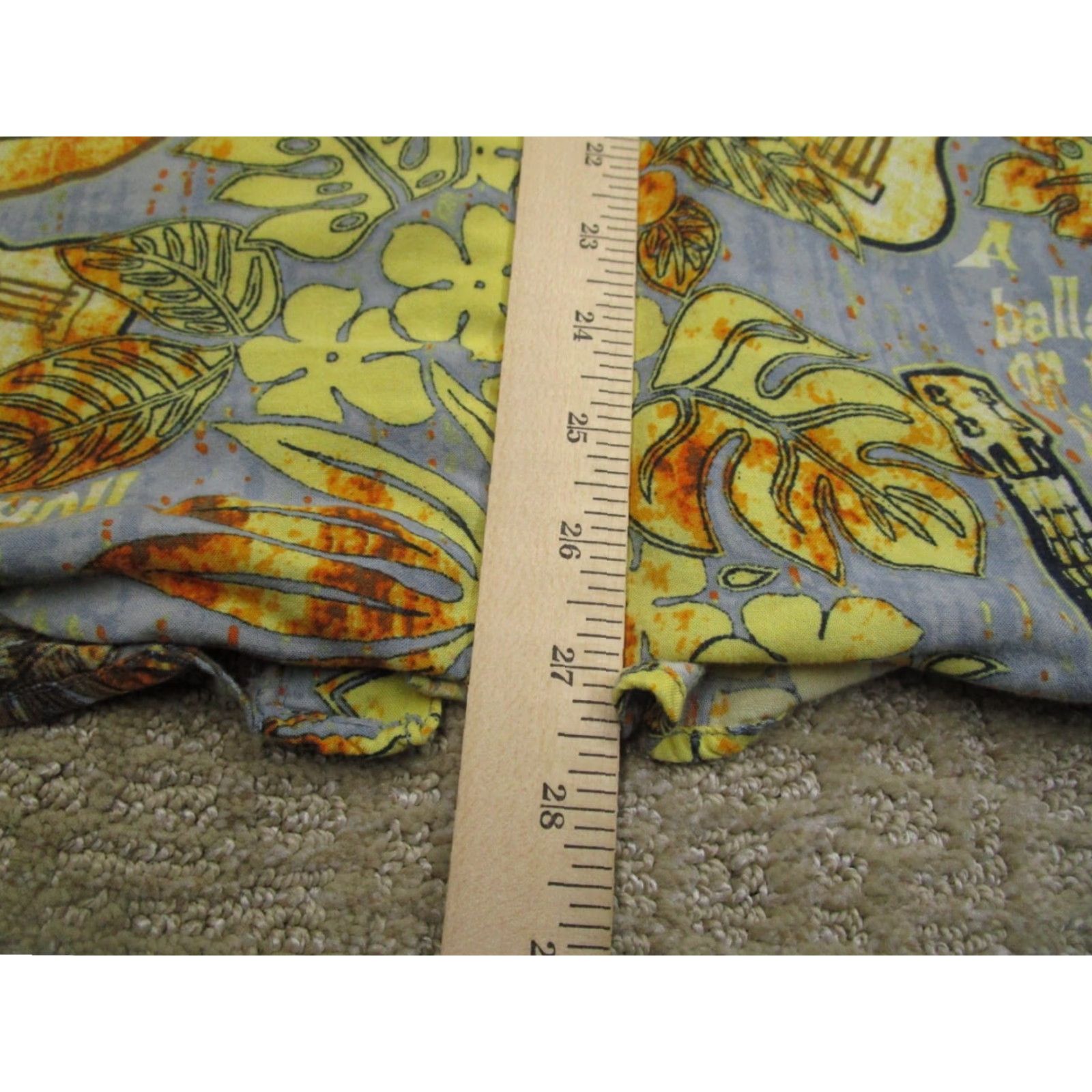 ALOHAS Margaritaville Shirt Men M Yellow Hawaiian Aloha Button-Up Short Sleeve Rayon Size US M / EU 48-50 / 2 - 6 Thumbnail