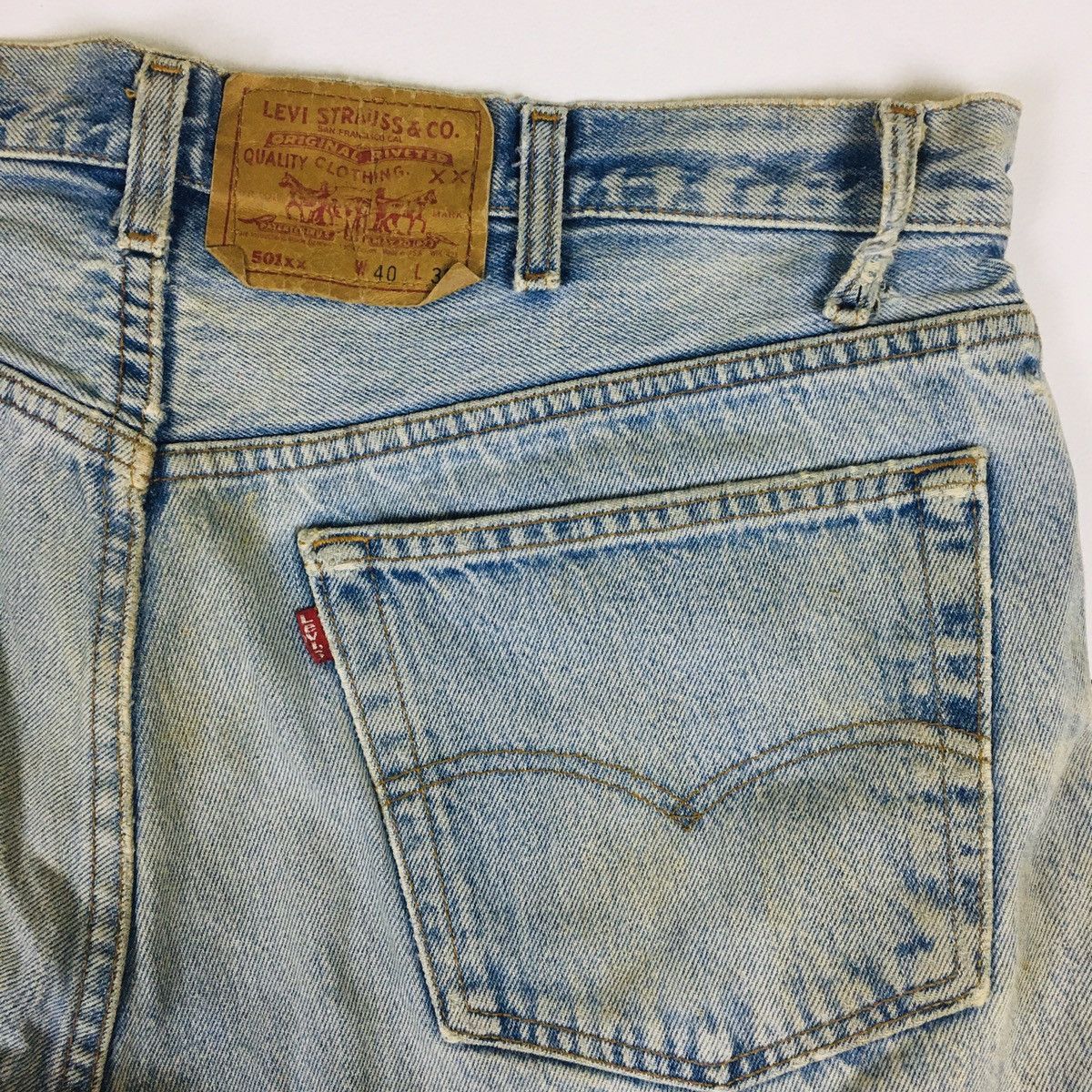Levi's Vintage Clothing Vintage Levi’s 501xx Distress Denim Size US 40 / EU 56 - 7 Thumbnail