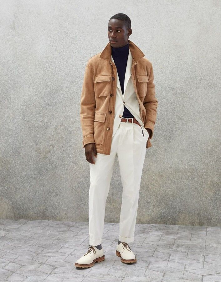 Brunello Cucinelli Jacket in Beige Size US L / EU 52-54 / 3 - 3 Thumbnail
