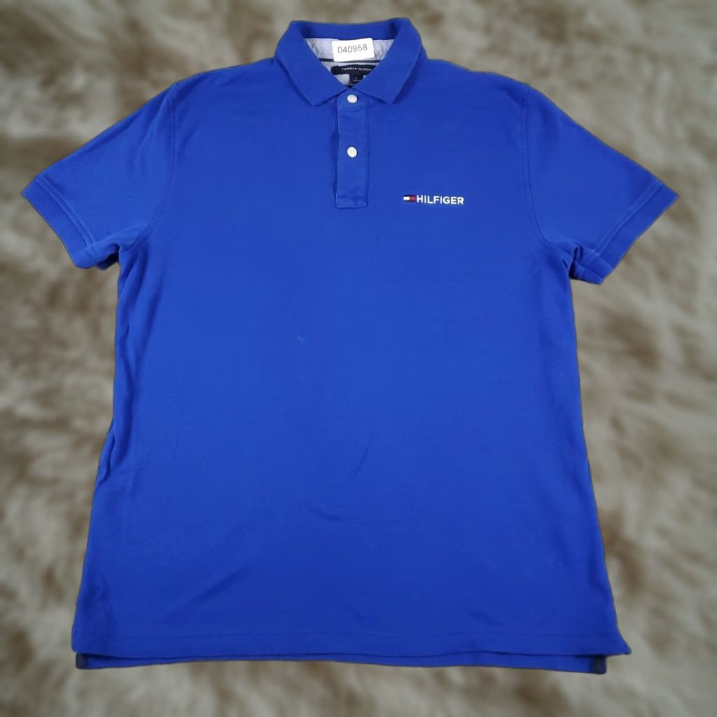 Tommy Hilfiger Tommy Hilfiger Polo Shirt Mens Medium Blue Casual Short Sleeve Activewear Size US M / EU 48-50 / 2 - 1 Thumbnail