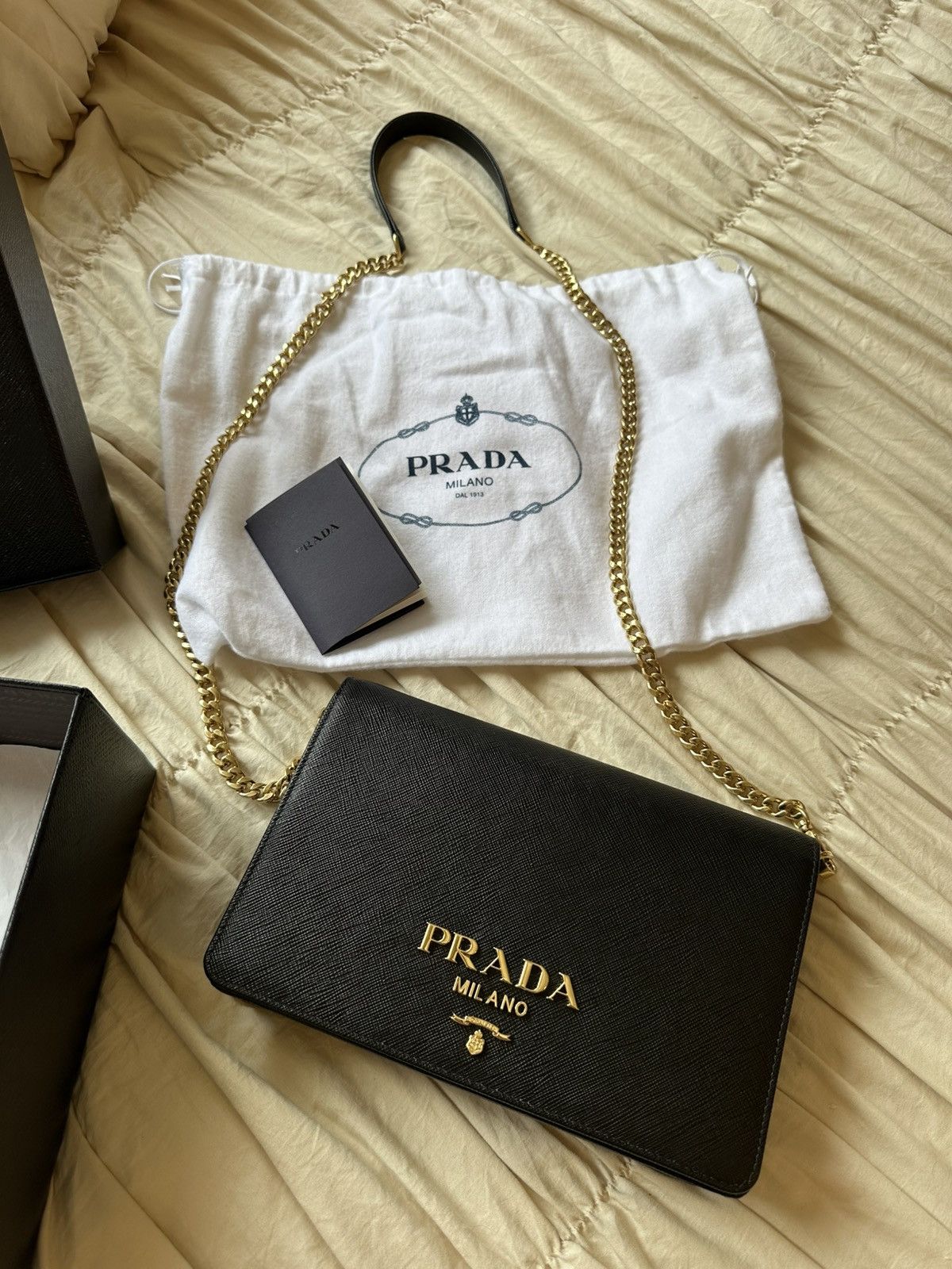 Prada Prada Saffiano Mini Shoulder Bag Size ONE SIZE - 1 Thumbnail