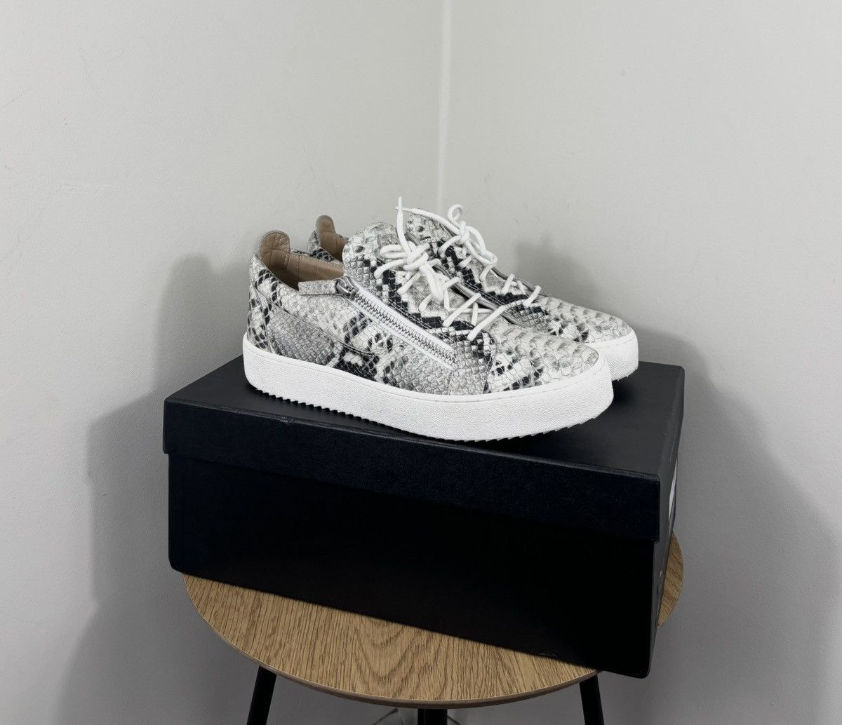 Giuseppe Zanotti Giuseppe Zanotti May London Roccia Snakeskin Sneakers Shoes Size US 9 / EU 42 - 2 Thumbnail