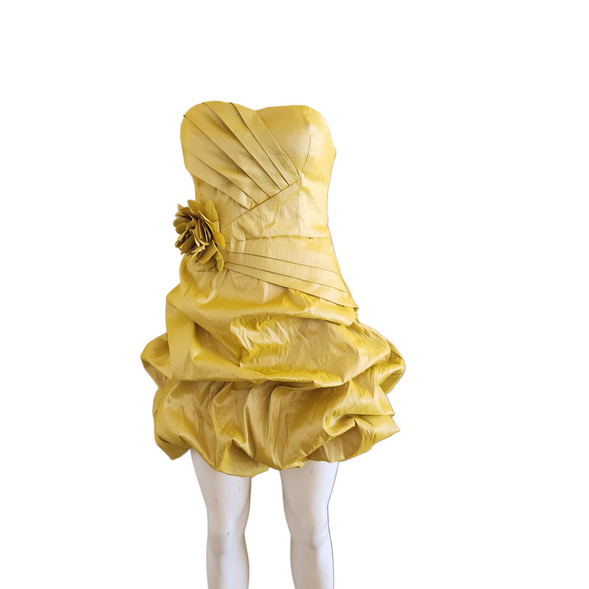 Forever 21 Forever 21 evening prom mustard strapless sweetheart ruffle Size L / US 10 / IT 46 - 1 Thumbnail