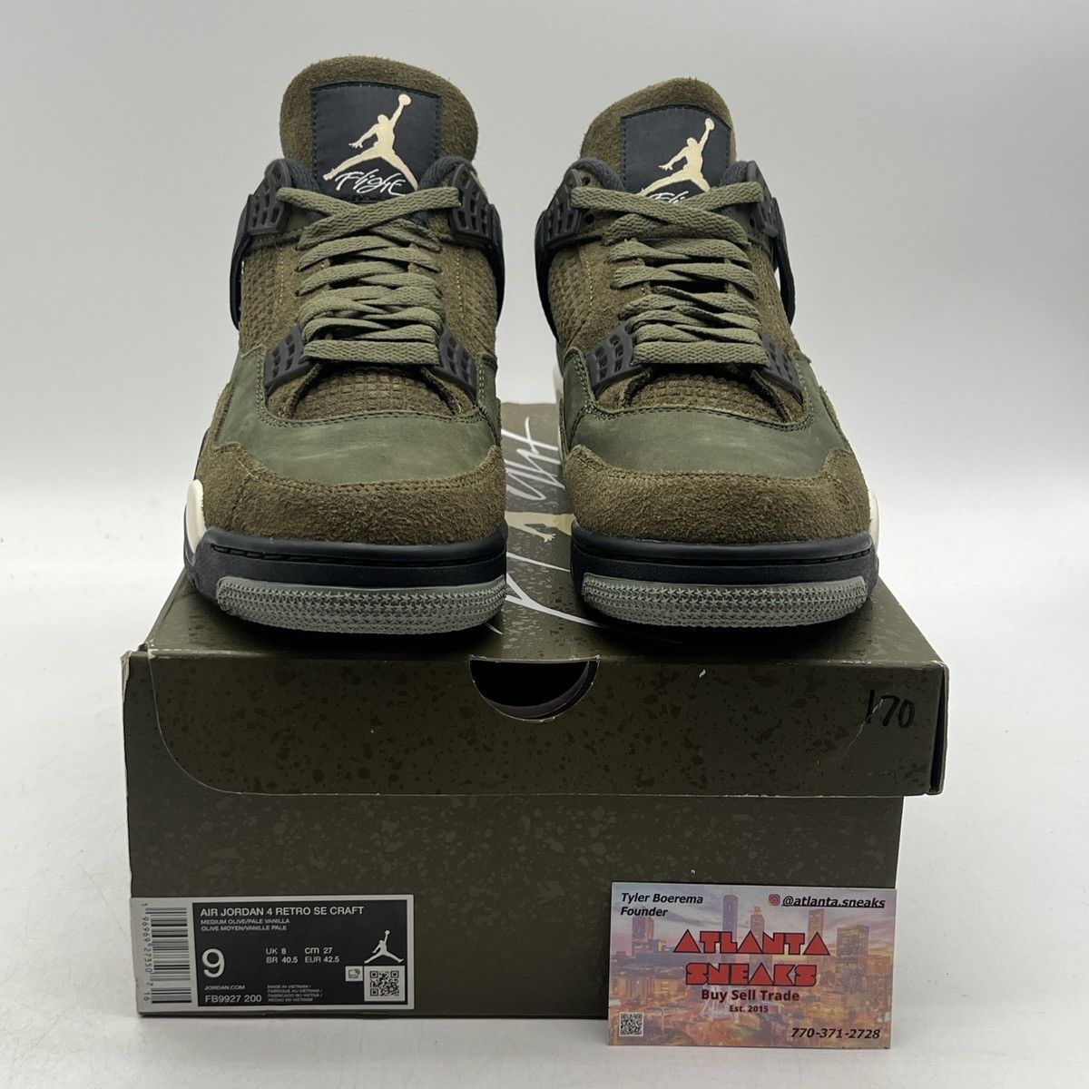 Jordan Brand Air Jordan 4 Craft Olive Size US 9 / EU 42 - 2 Thumbnail