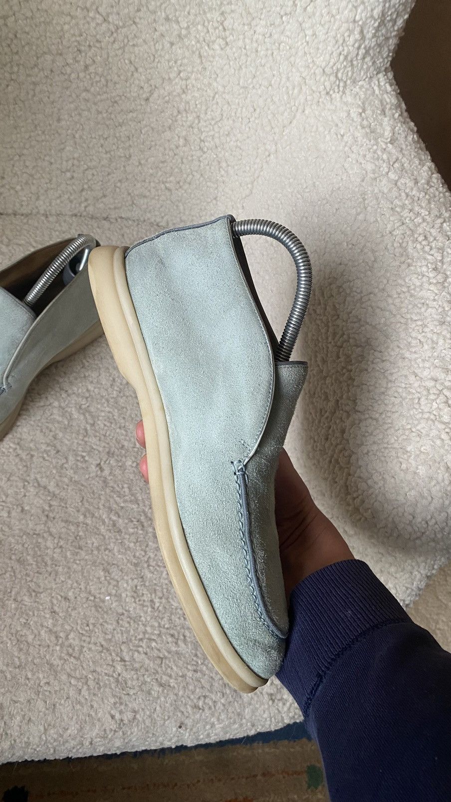 Loro Piana Loro Piana loafer suede blue shoes size 38 Size US 8 / IT 38 - 4 Thumbnail