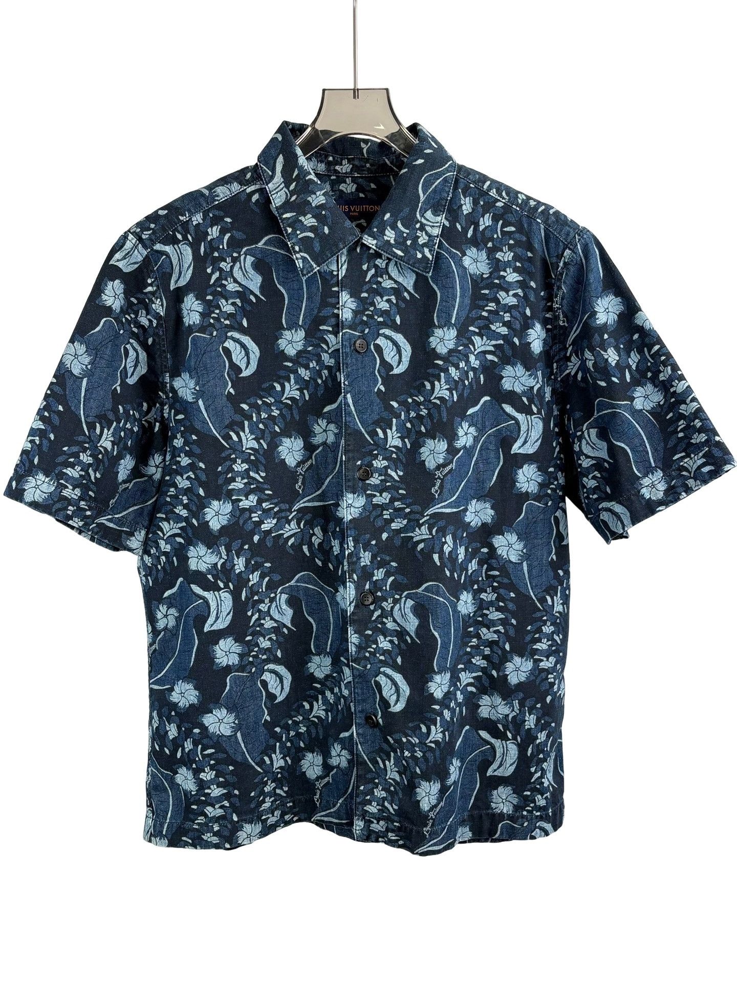 Louis Vuitton Louis Vuitton Falling Leaf Print Denim Shirt XXL Size US XXL / EU 58 / 5 - 1 Thumbnail