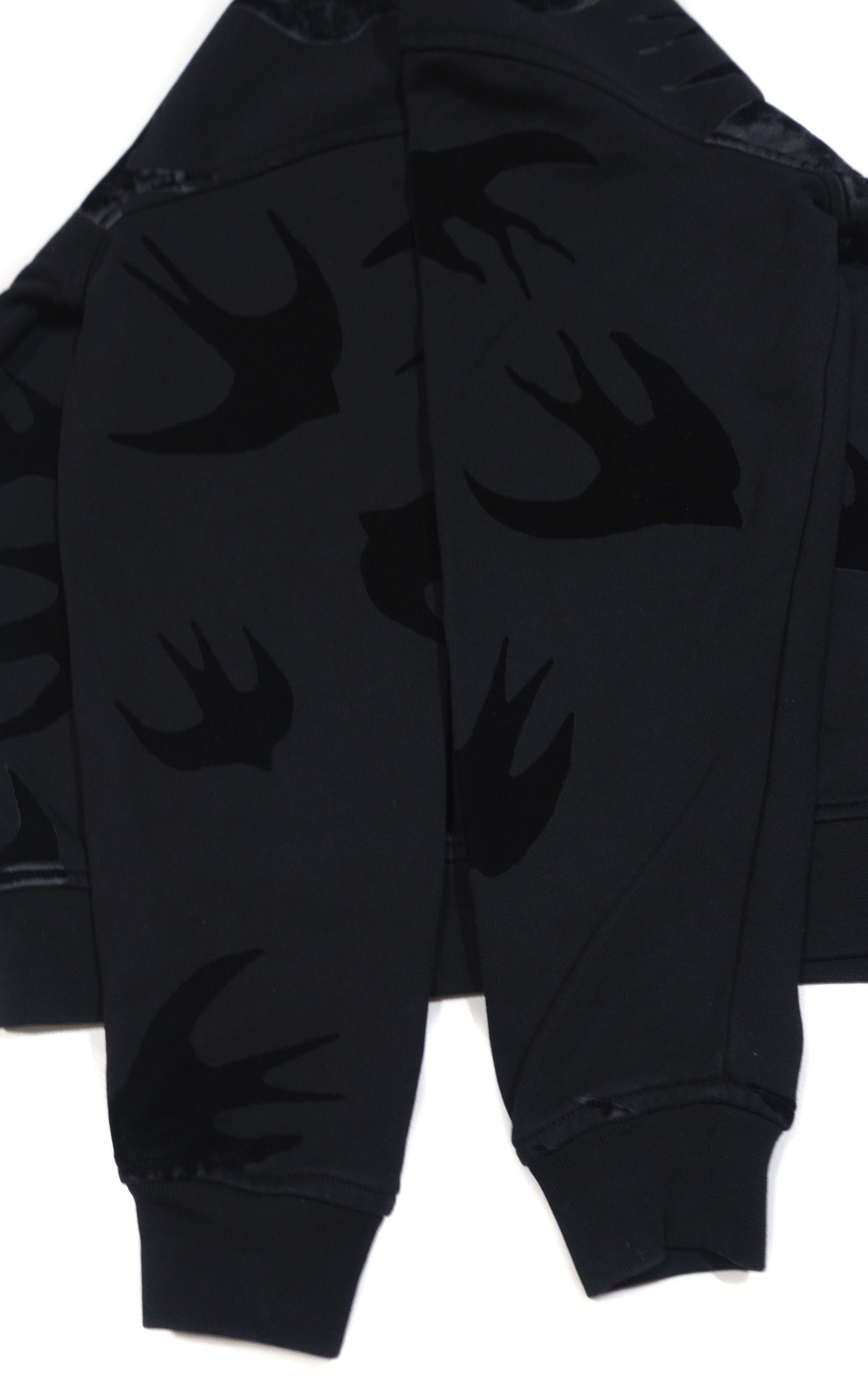 Alexander McQueen Birds Velour Logos Monogram Sweatshirt Size US XXS / EU 40 - 6 Thumbnail