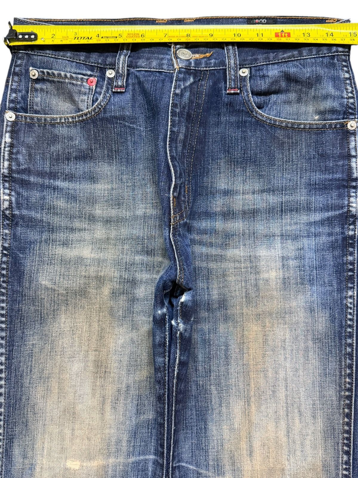 Japanese Brand Vintage Y2K Japan Brand Mud Wash Faded Wide Leg Straight Fit Size US 29 - 10 Thumbnail