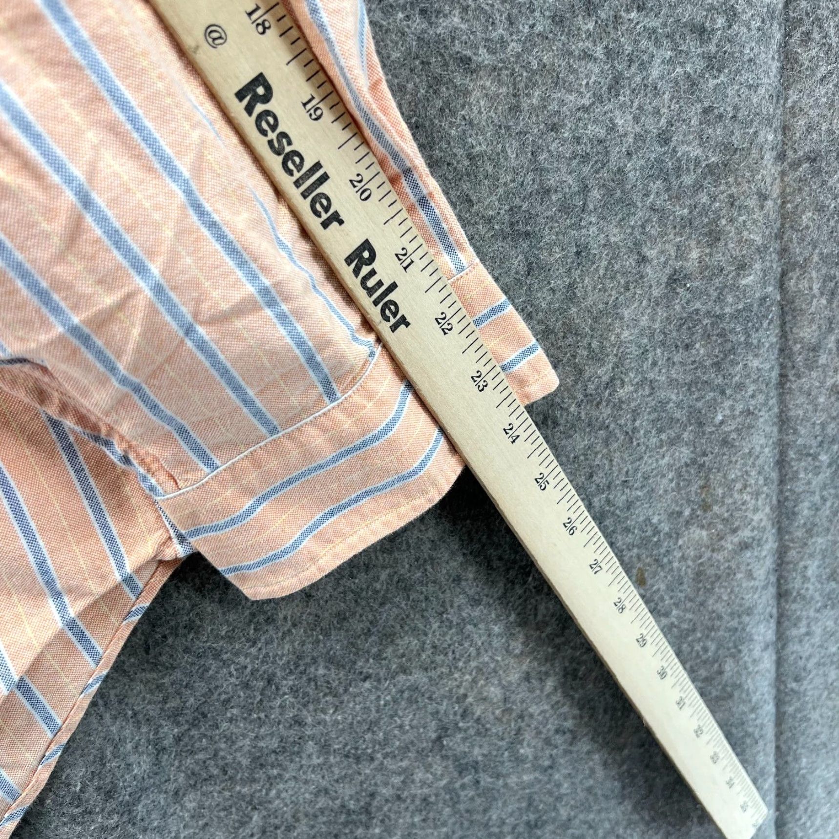Polo Ralph Lauren VINTAGE Ralph Lauren Shirt Mens 16.5 34/35 Orange Button Down Stripes Oxford Shirt Size US XL / EU 56 / 4 - 7 Thumbnail
