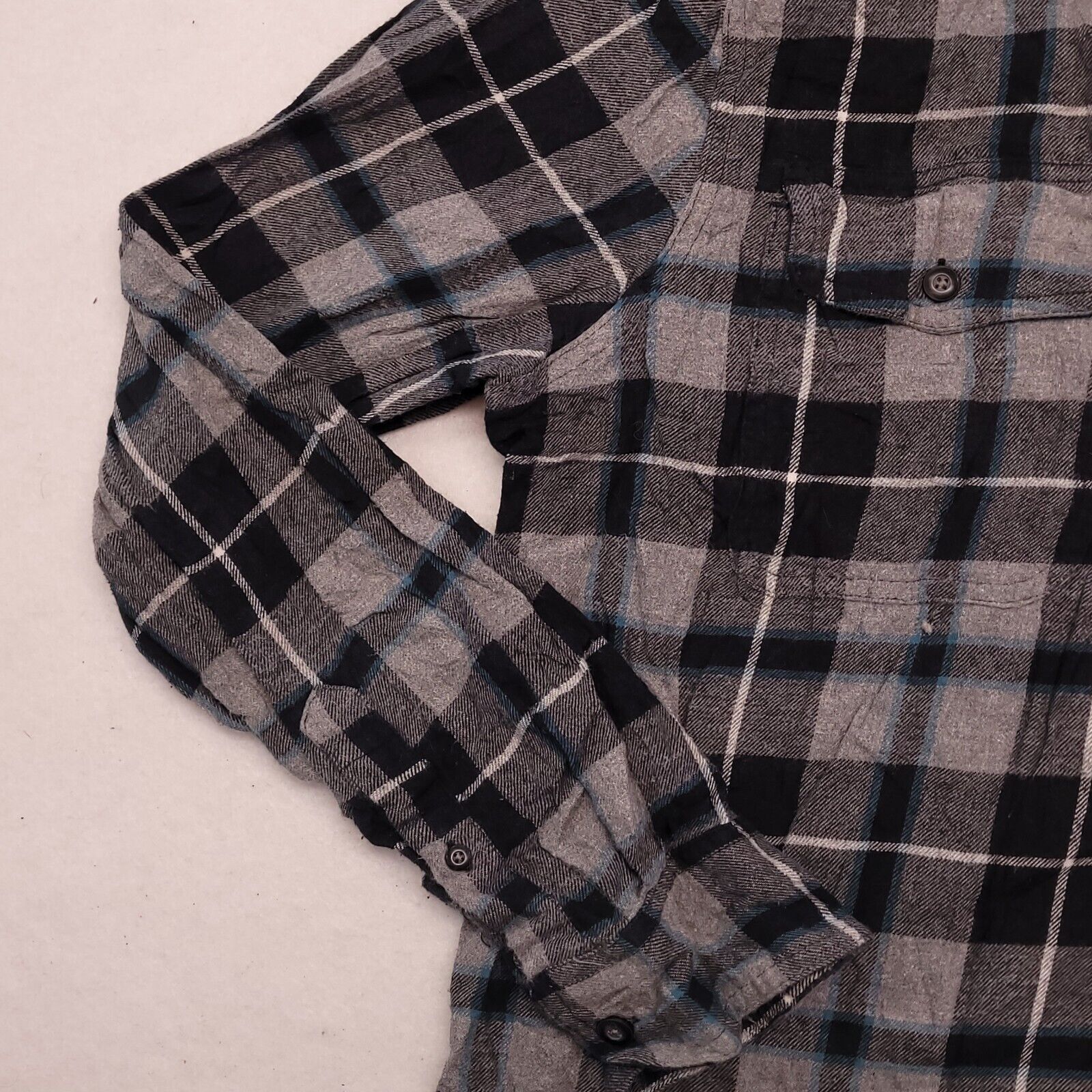 Sonoma Sonoma Tartan Flannel Button Up Shirt Mens Size L Gray Black Size US L / EU 52-54 / 3 - 5 Thumbnail
