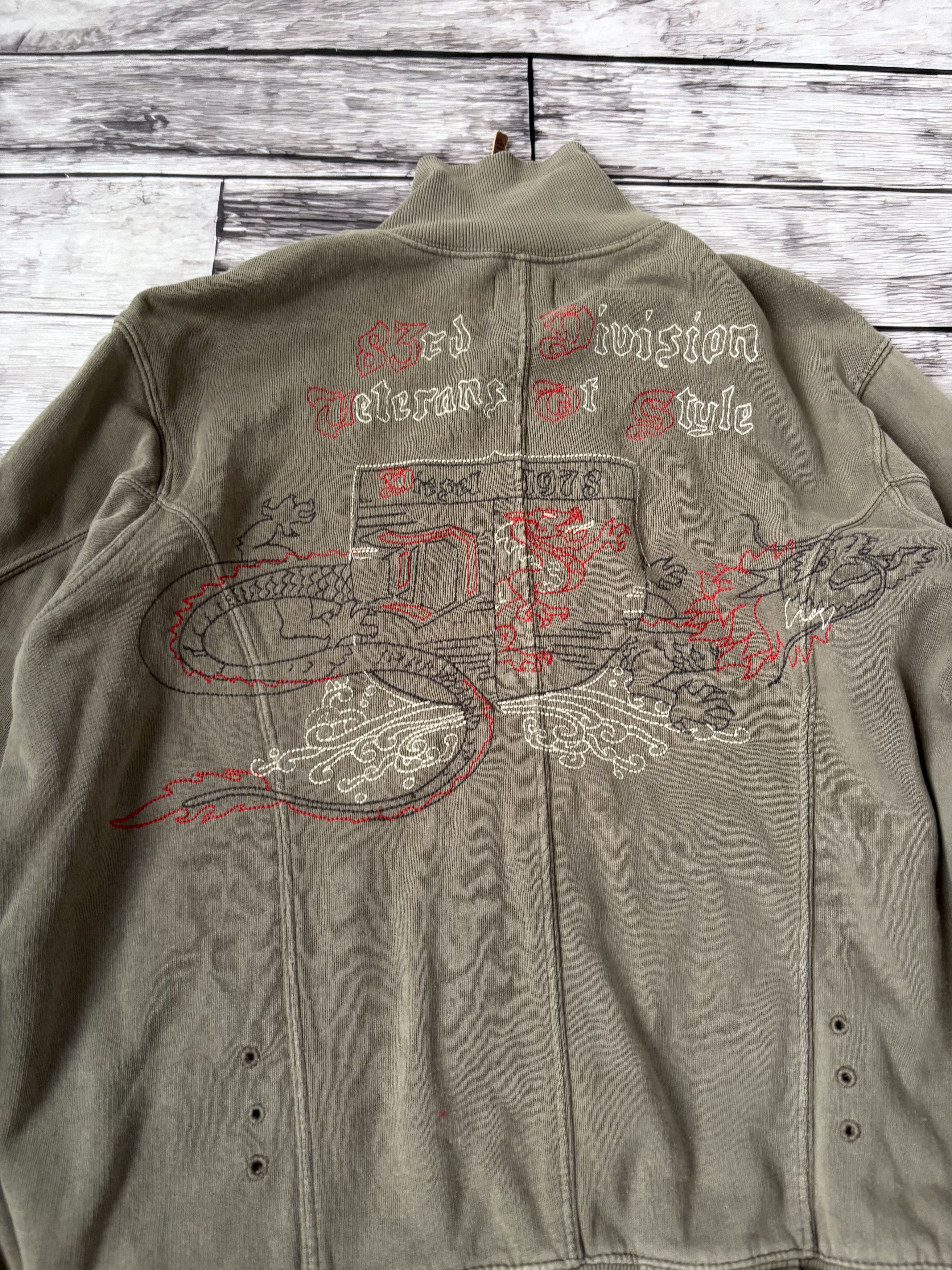 Diesel VTG CROPPED WASHED DIESEL HOODIE AVANT GARDE Y2K Size US M / EU 48-50 / 2 - 8 Thumbnail