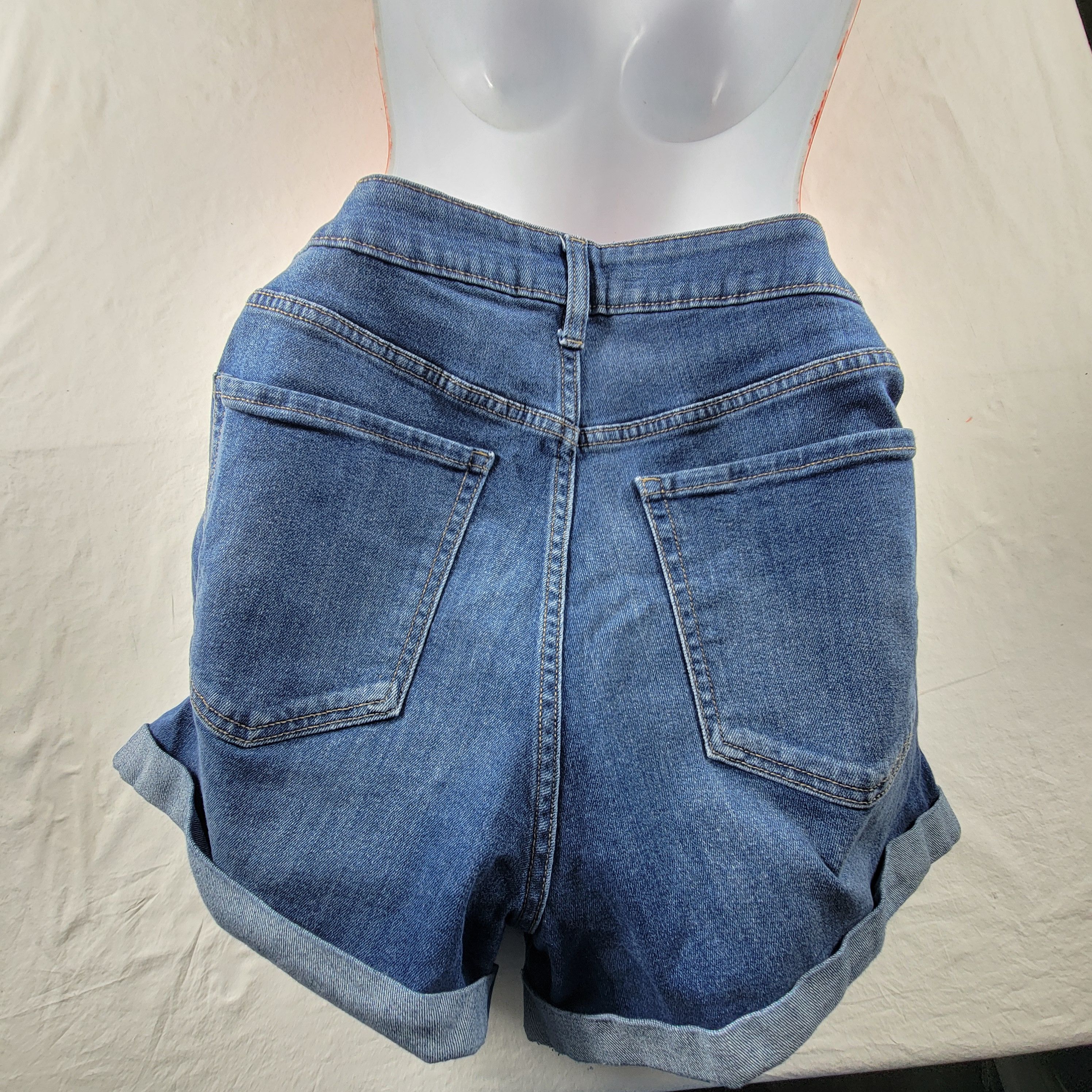 Old Navy y2k Old Navy blue denim elastic shorts hoochie daddy mama👖 Size 34" / US 12 / IT 48 - 9 Thumbnail