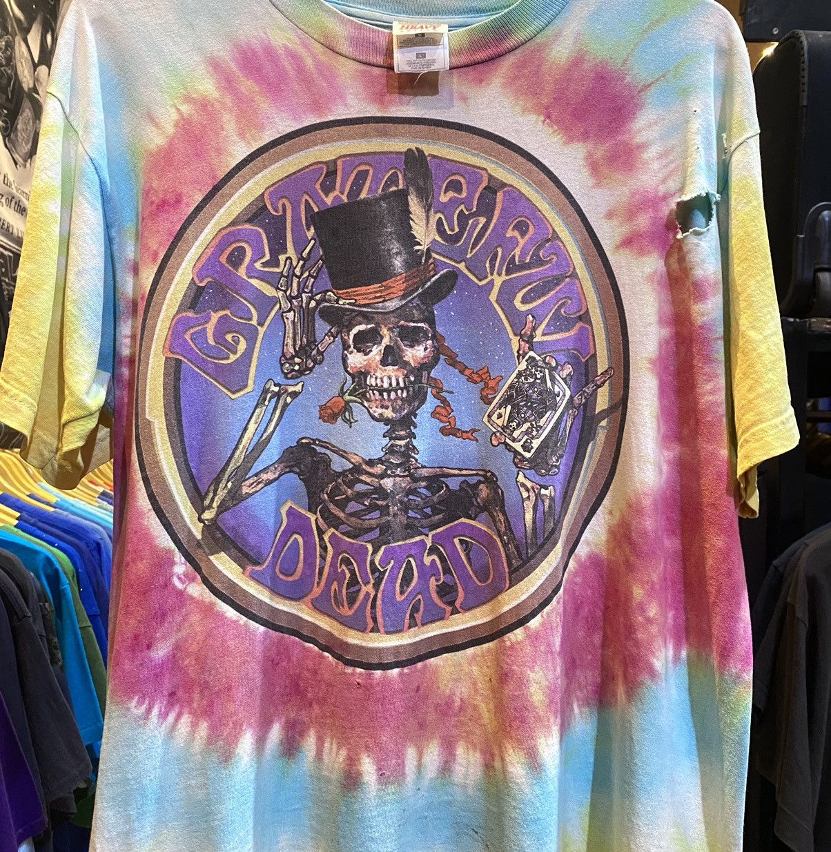 Grateful Dead × Liquid Blue × Vintage T Shirt grateful dead Gfd Card Magician 1999 Vtg Fotl tag Size US L / EU 52-54 / 3 - 2 Thumbnail