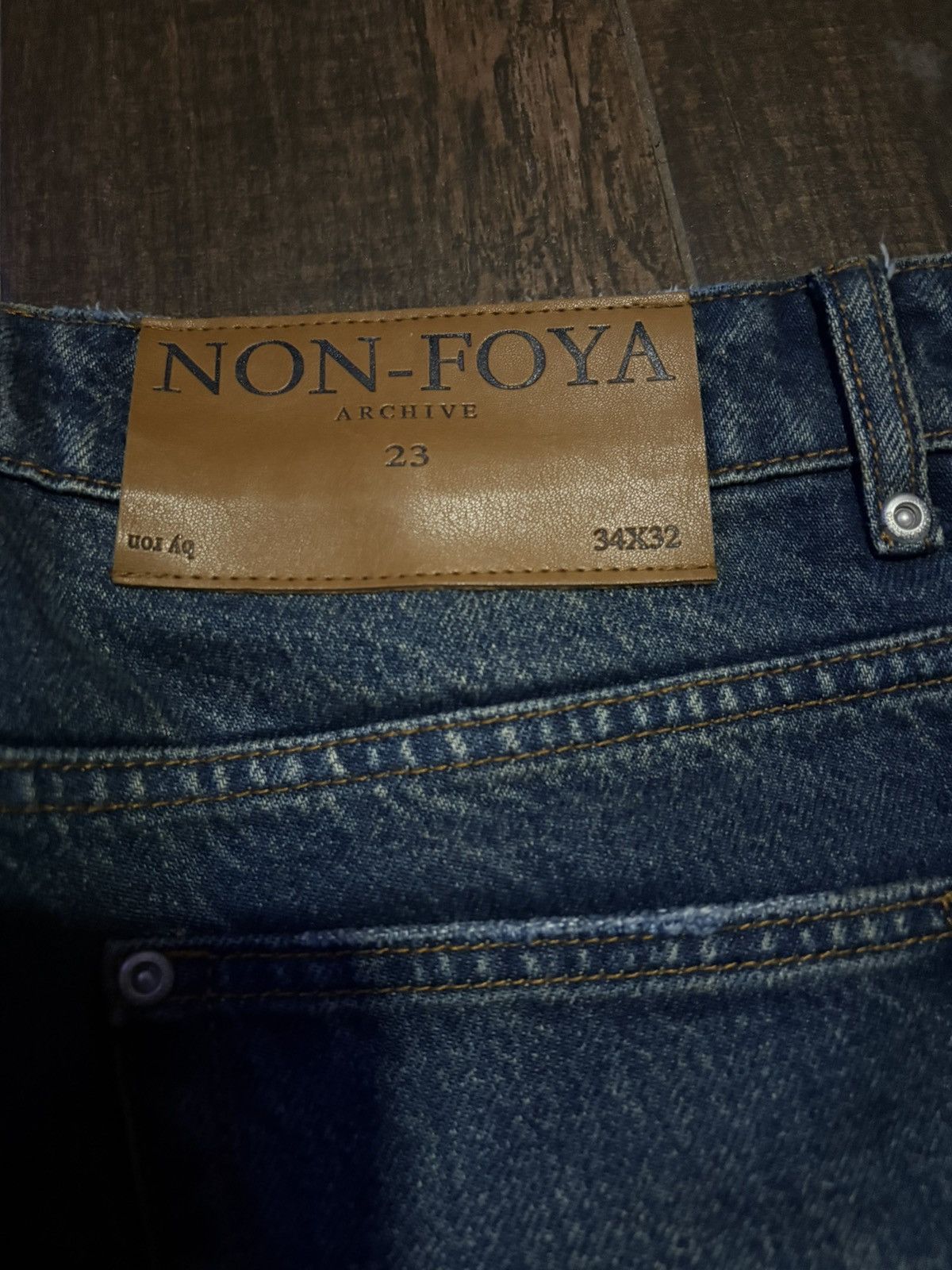 Other Nonfoya Archive Signature Baggy Denim Washed Navy 34x27 Size US 34 / EU 50 - 4 Thumbnail