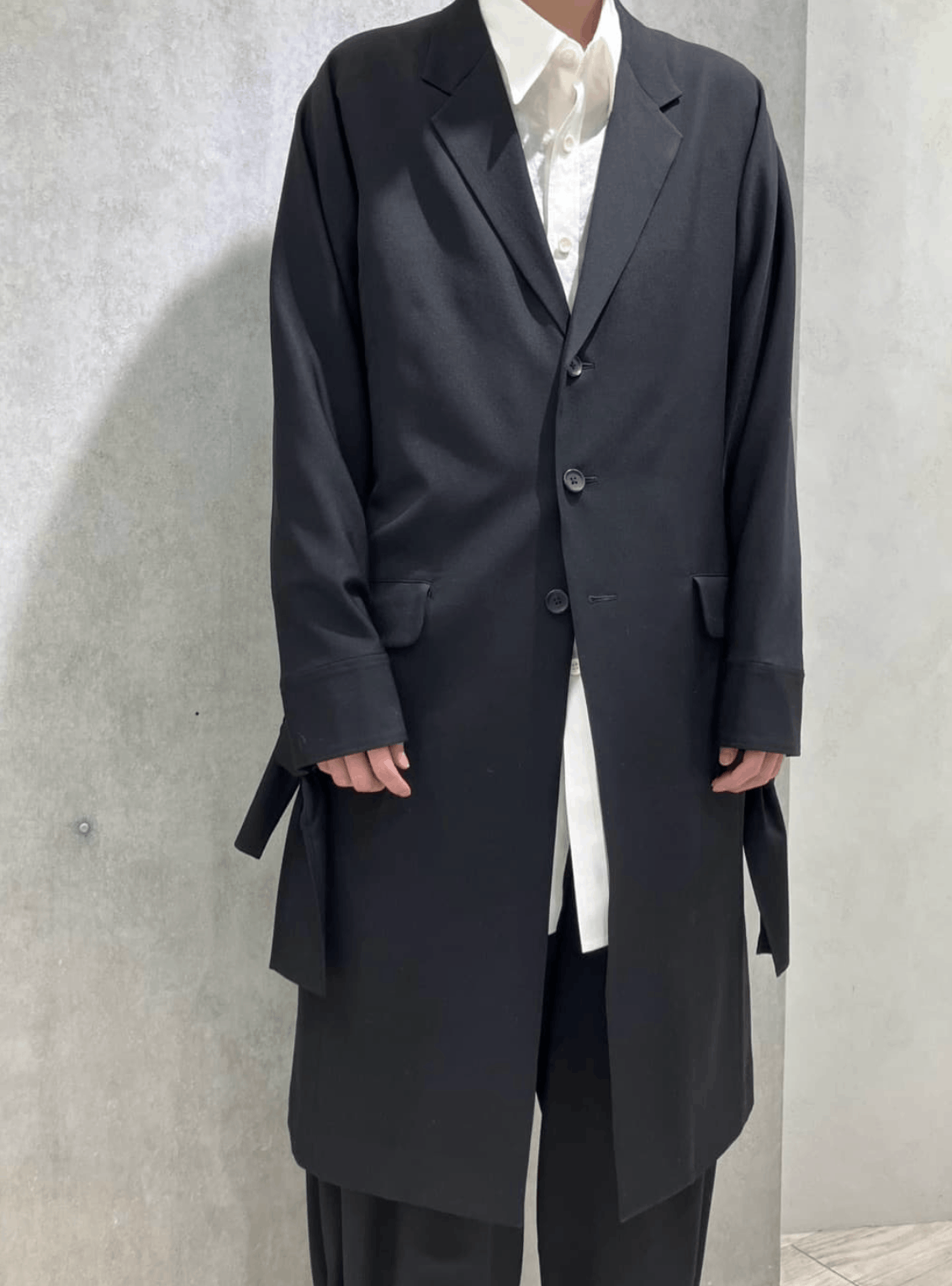 Yohji Yamamoto Yohji Yamamoto Pour Homme Wool TIED SLEEVE CUFF LONG JACKET Size US M / EU 48-50 / 2 - 10 Thumbnail