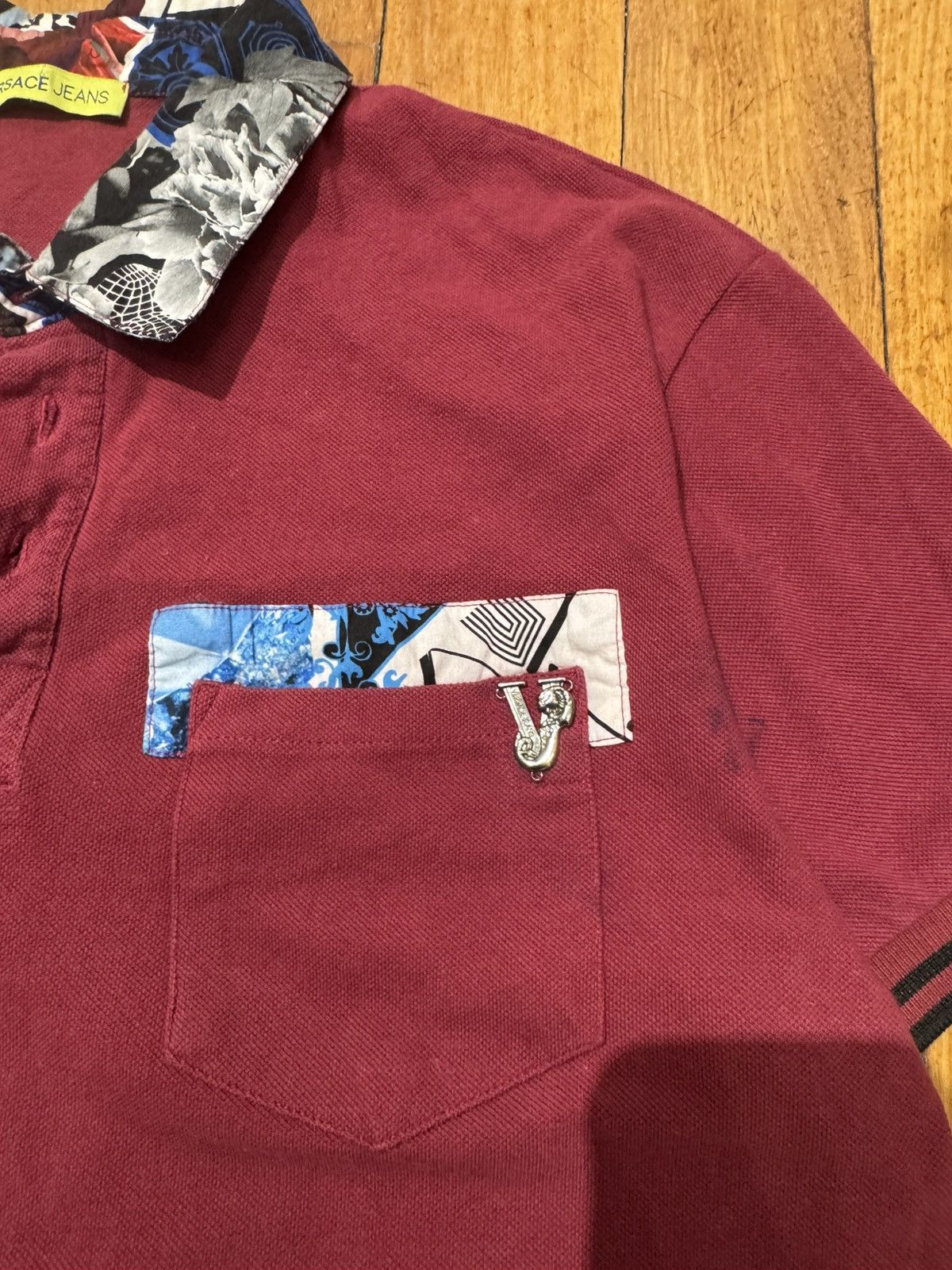 Versace Versace Jeans Silver Pin Polo Tee Size US L / EU 52-54 / 3 - 2 Thumbnail