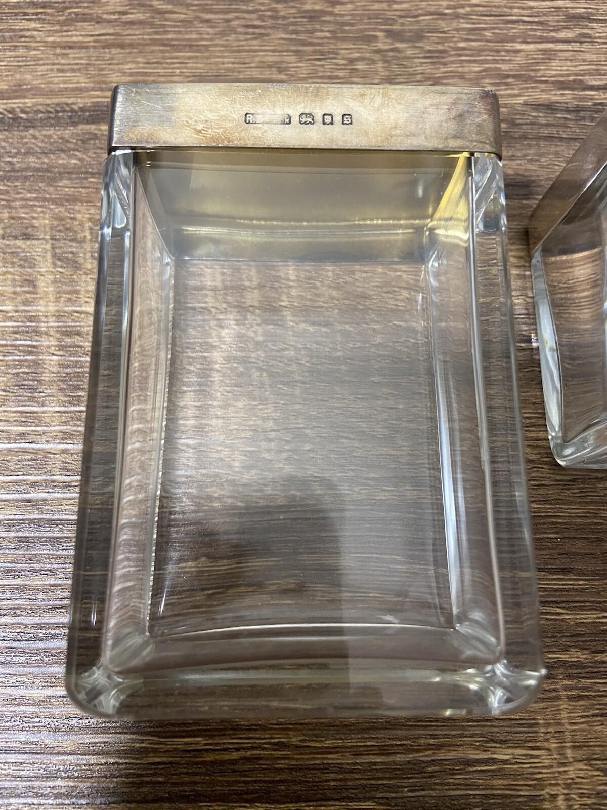 Designer Antique 925 Sterling Silver blue pink guilloche glassjar set Size ONE SIZE - 8 Thumbnail