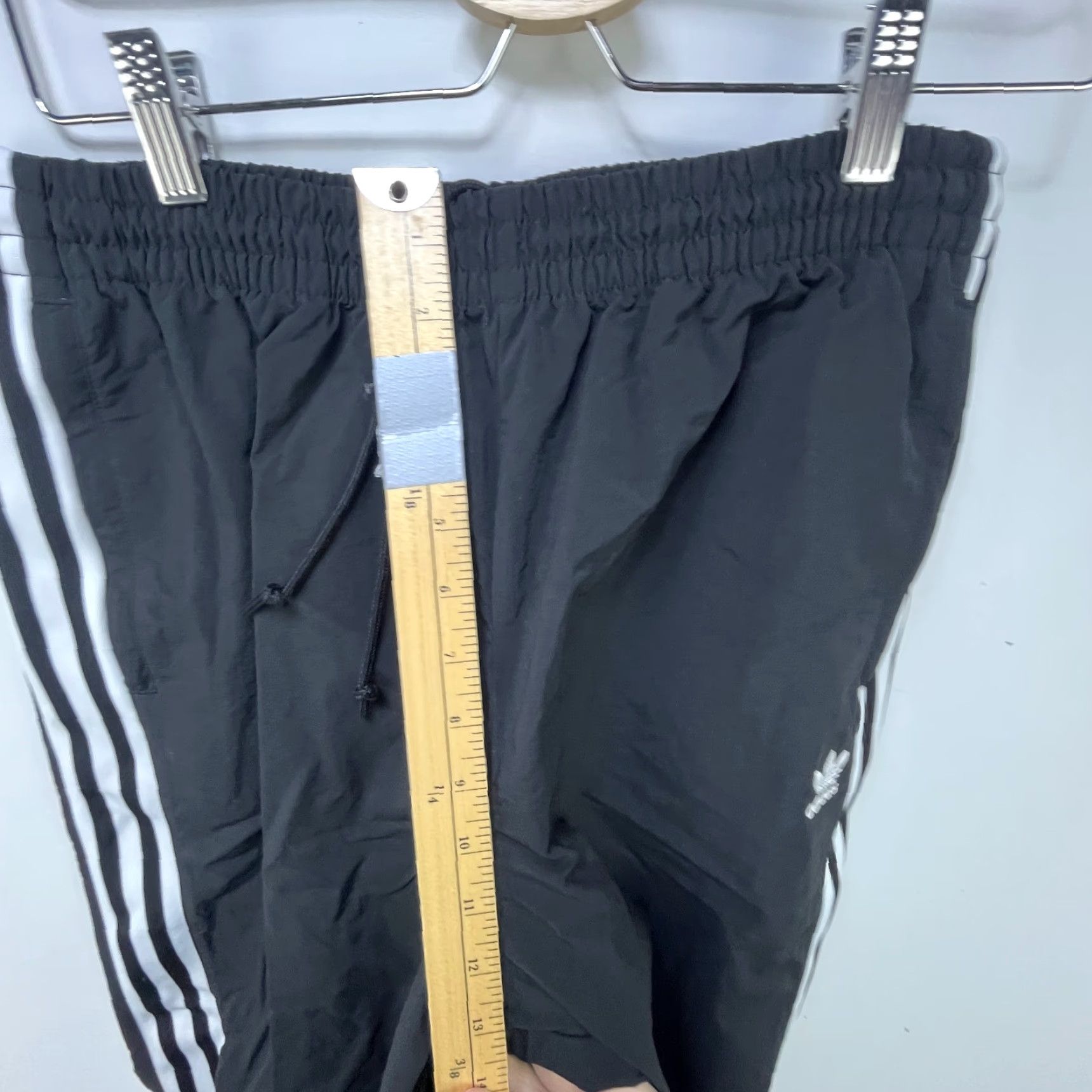 Adidas VINTAGE adidas Track Pants Womens L Black Cotton Activewear Size 36" / US 14 / IT 50 - 6 Thumbnail