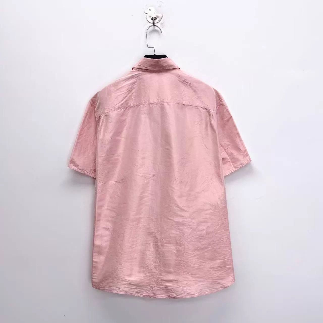 Miu Miu MIU MIU Light Pink Silk Floral Logo Short-Sleeve Size S / US 4 / IT 40 - 2 Thumbnail