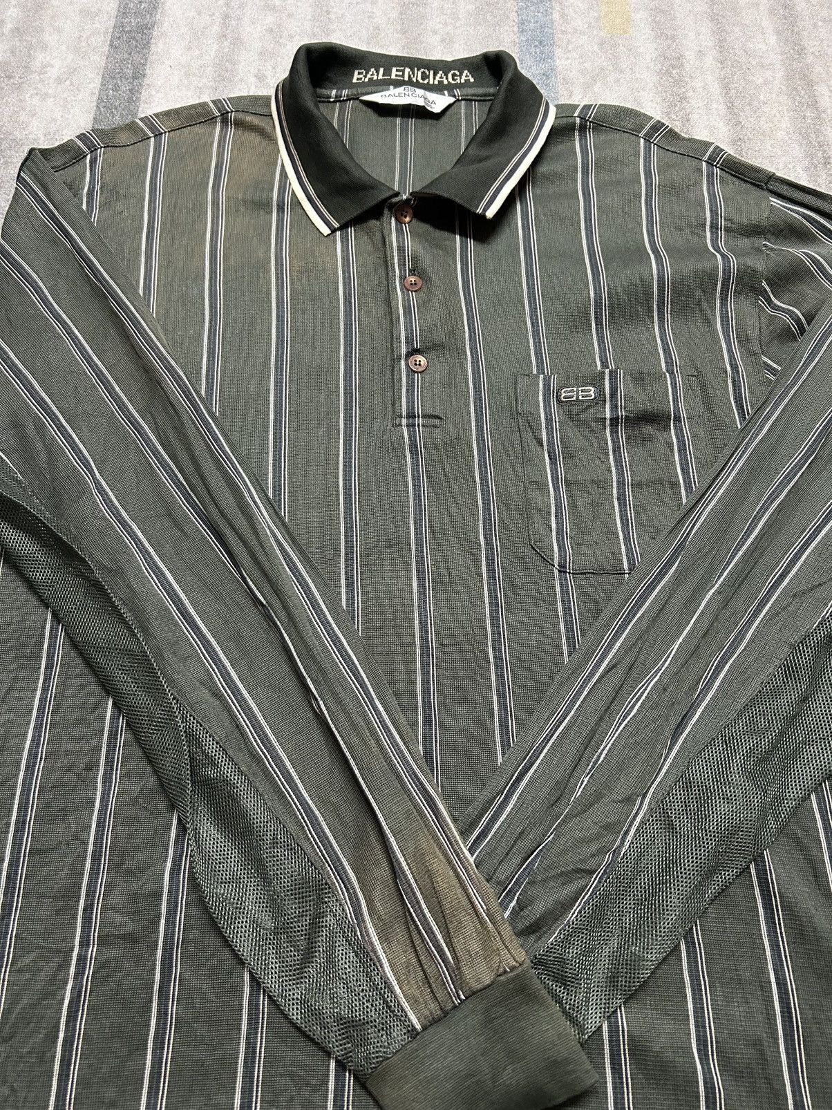 Balenciaga Balenciaga vintage polo rugby Size US L / EU 52-54 / 3 - 2 Thumbnail