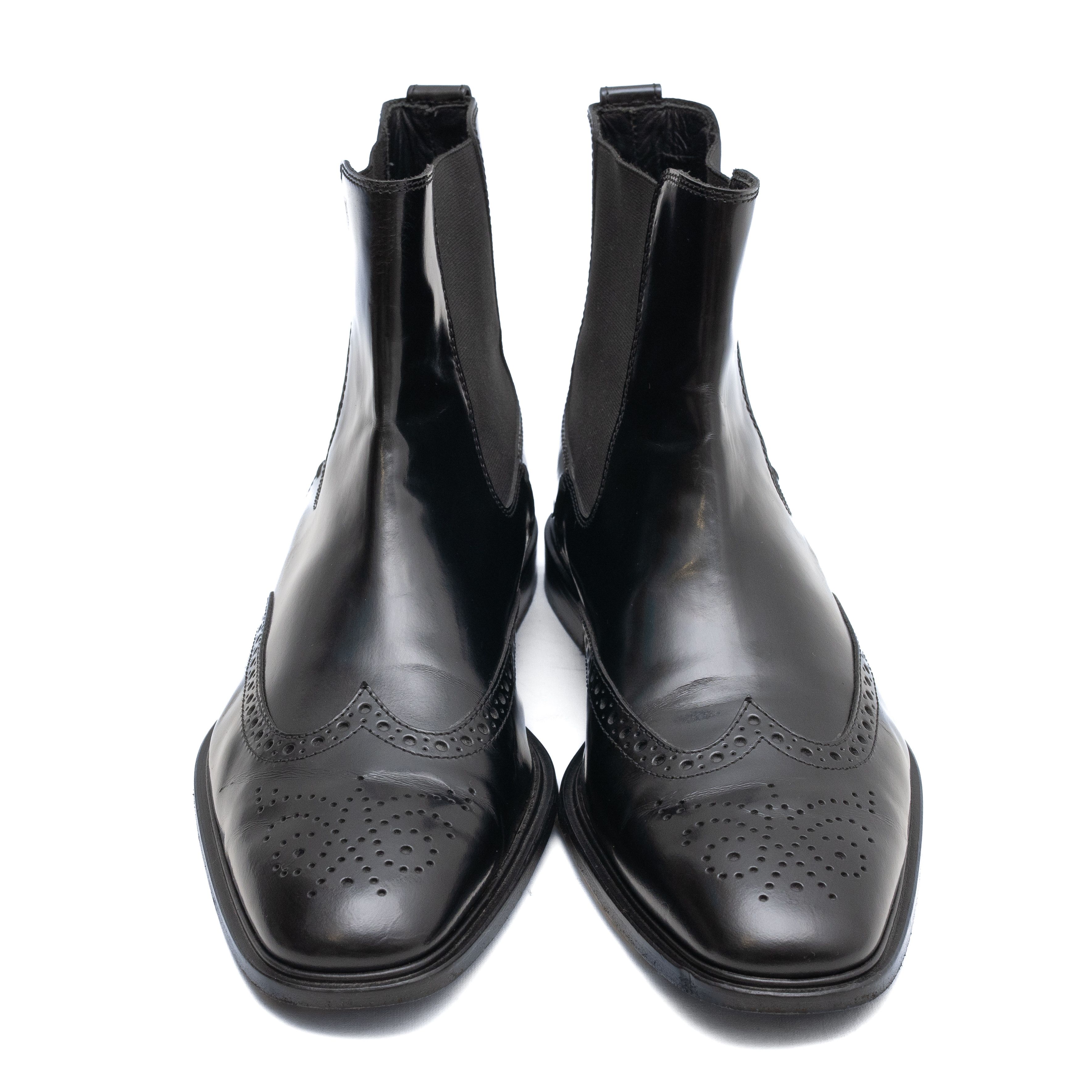 Tod's TOD’S Patent Leather Brogue Chelsea Boots Size US 9.5 / EU 42-43 - 4 Thumbnail
