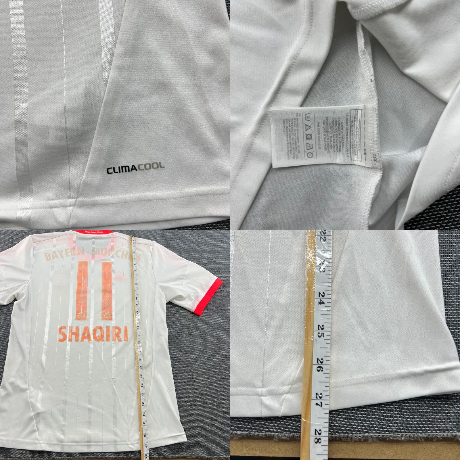Adidas adidas Bayern Munich 2012 2013 Away Shaqiri Football Jersey Mens M White Soccer Shirt Jersey Mens Size US M / EU 48-50 / 2 - 9 Thumbnail