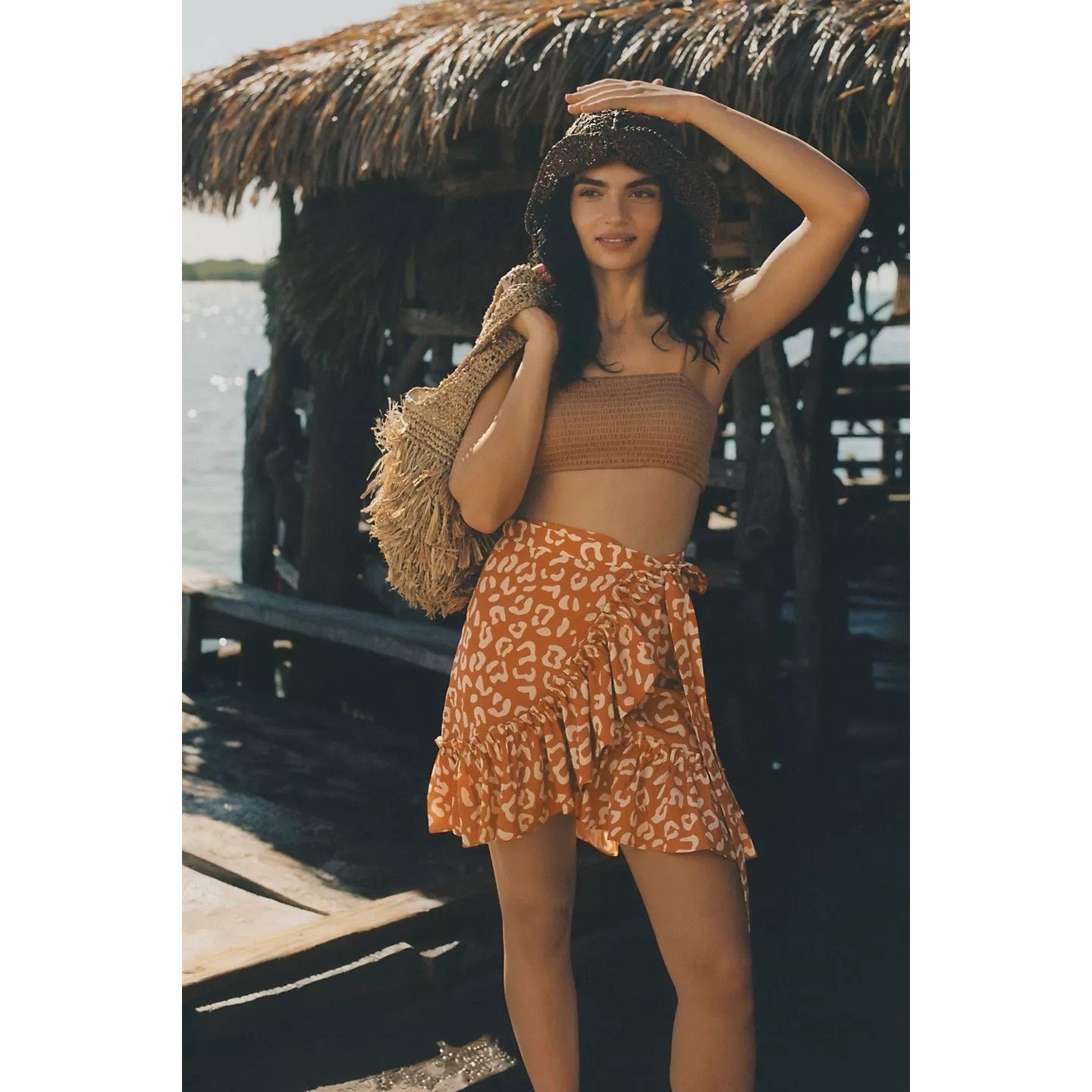 Anthropologie New Anthropologie Hutch Wrap Mini Skirt $130 PLUS 1X Orange Size 40" / US 18 - 5 Thumbnail