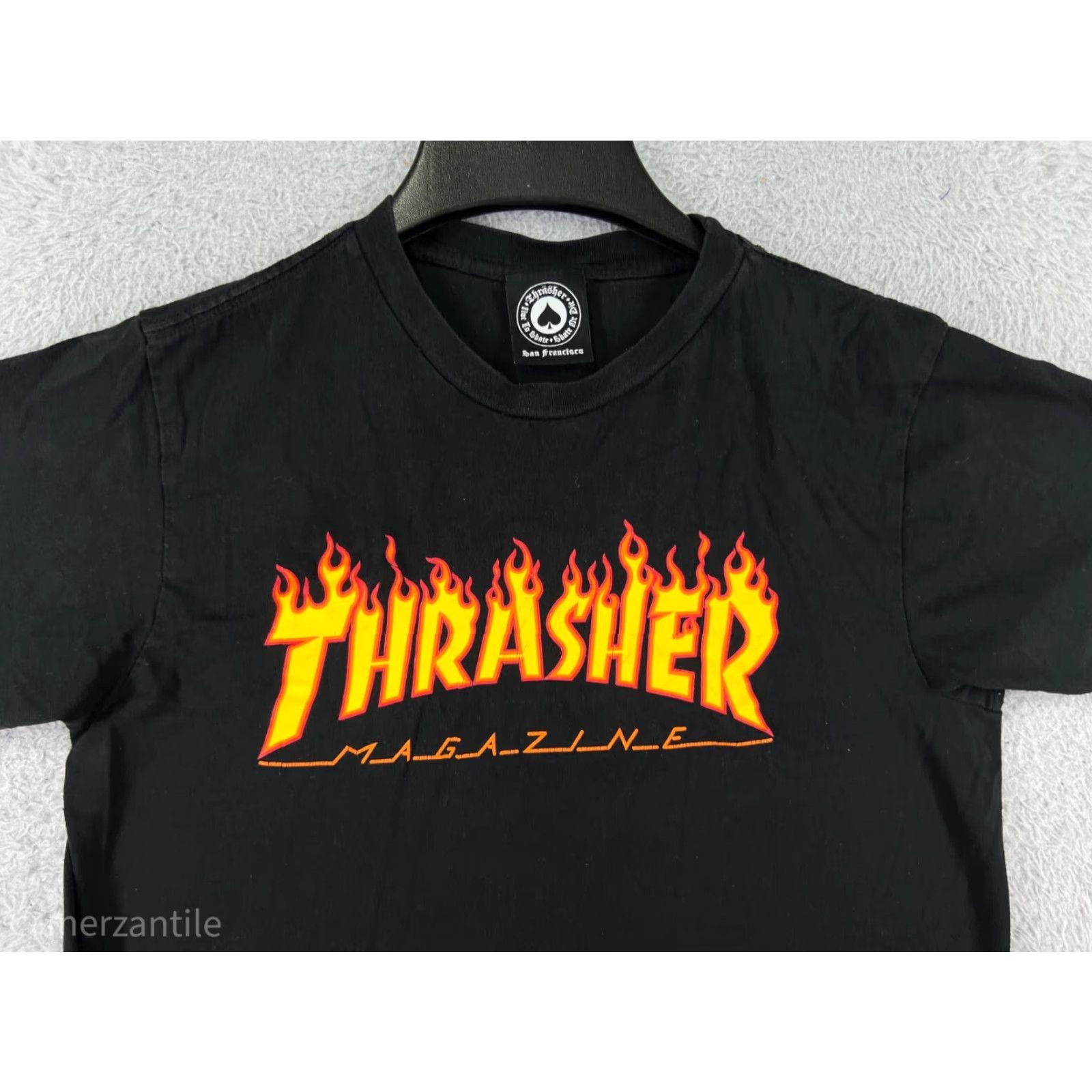 Thrasher Thrasher Men's T-Shirt Shirt Small Black Logo 90s Retro Skate Beach 100% Cotton Mens S Black Thrasher Logo Shirt 90s Skateboard Retro Mens S Size US S / EU 44-46 / 1 - 7 Thumbnail