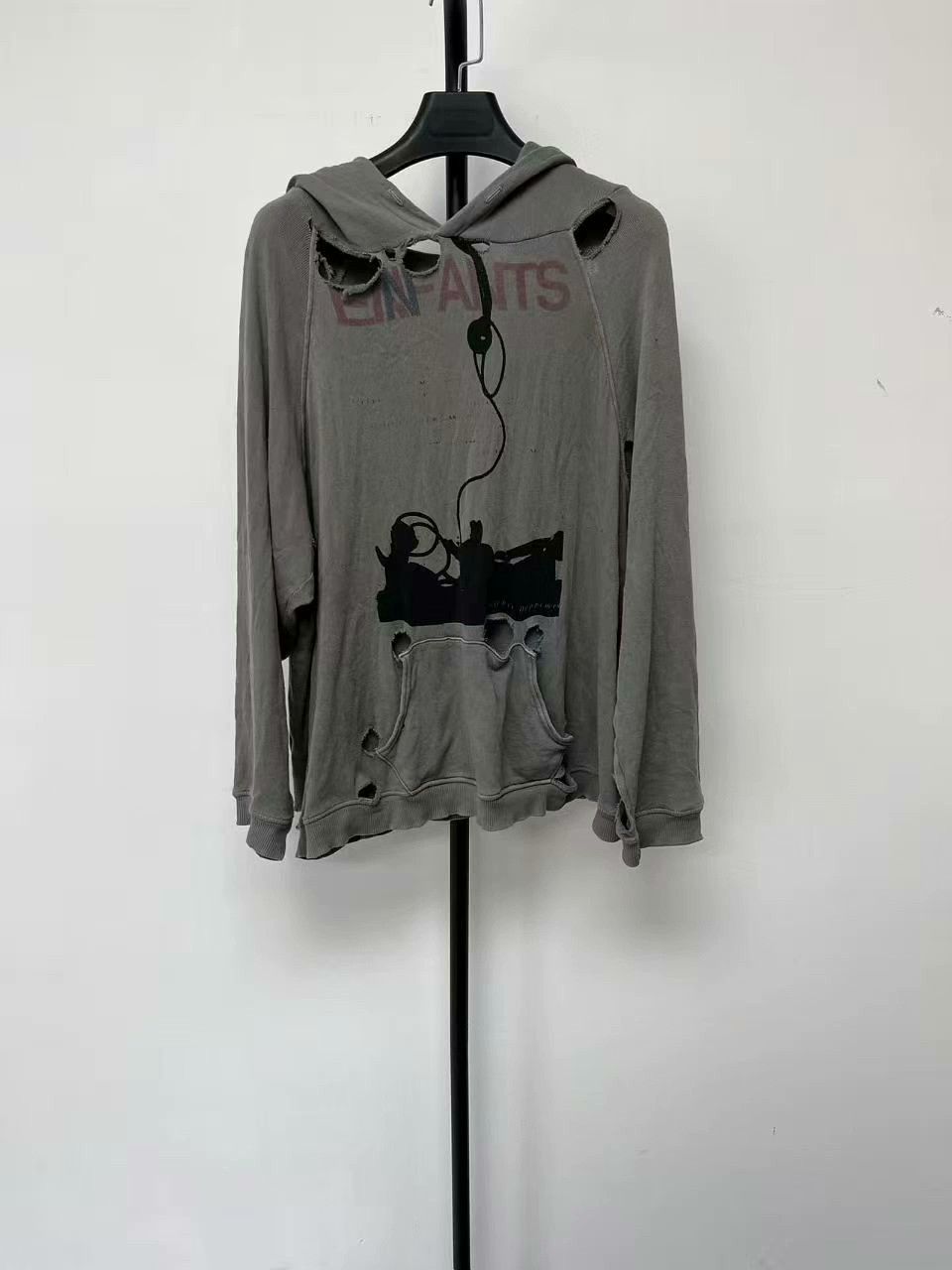 Enfants Riches Deprimes Enfants Riches Deprimes ERD Gray Phone Hoodie Size US XXL / EU 58 / 5 - 1 Thumbnail