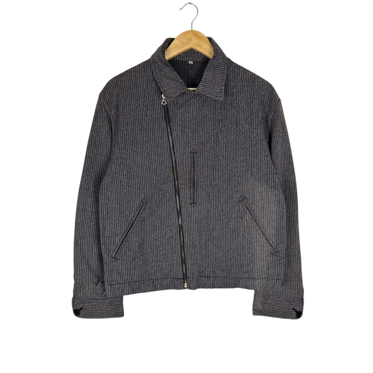 Nepenthes ❄️NEPENTHES HERRINGBONE DENIM BIKER JACKET Size US M / EU 48-50 / 2 - 2 Thumbnail