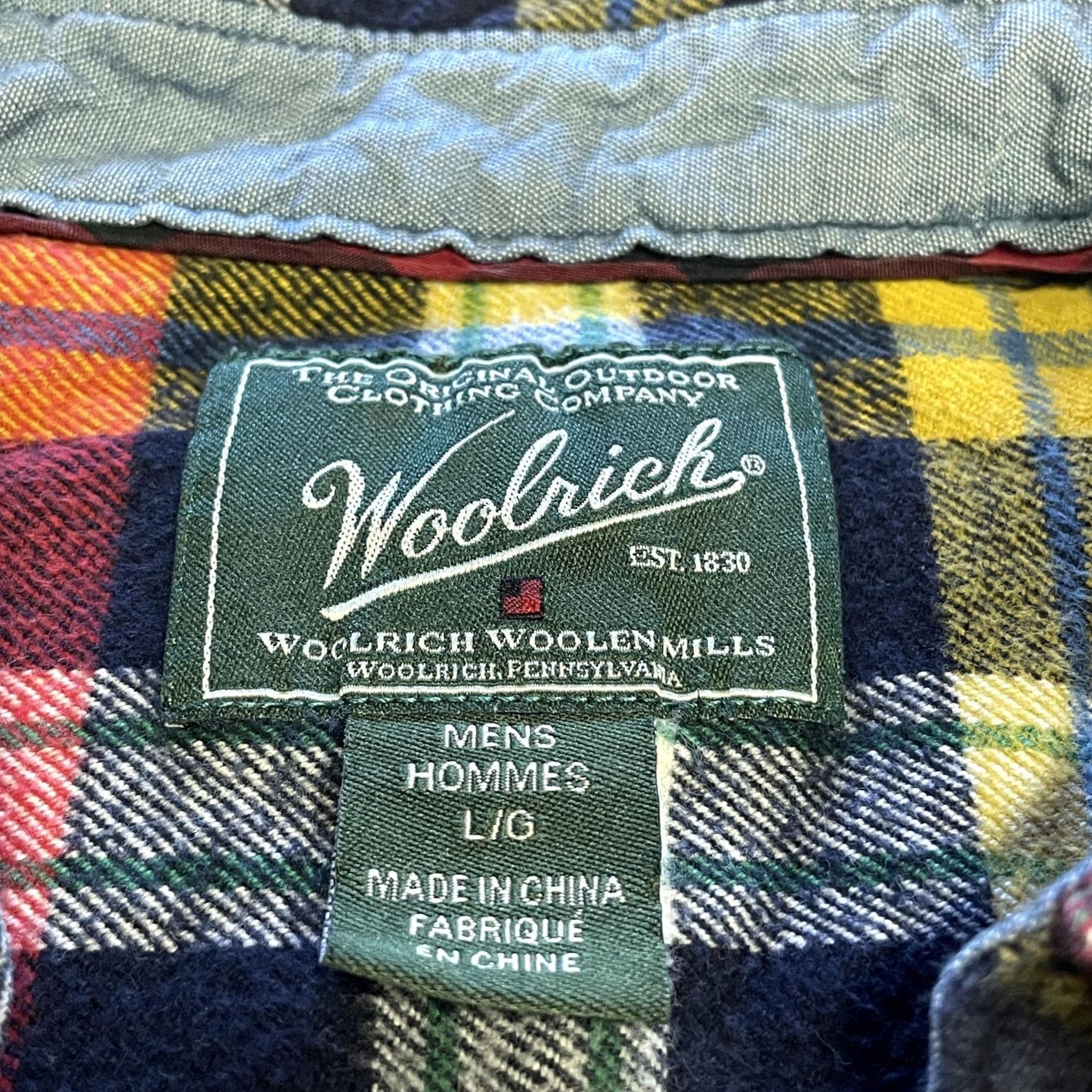 Vintage Woolrich Shirt Mens Large Plaid Flannel Button Down Red Yellow Navy Outdoor Size US L / EU 52-54 / 3 - 6 Thumbnail