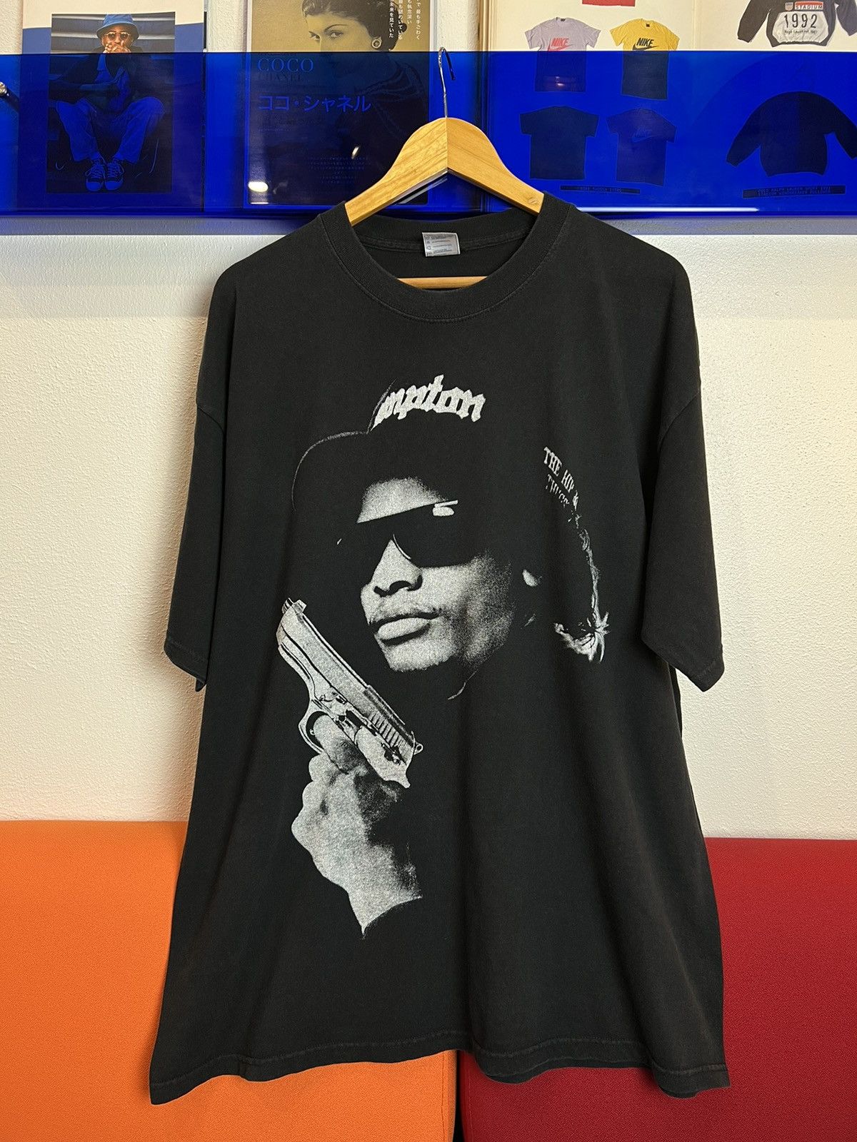 image of Band Tees x Made In USA Vintage 00’S Eazy E Compton T-Shirt in Black, Men's (Size 2XL)