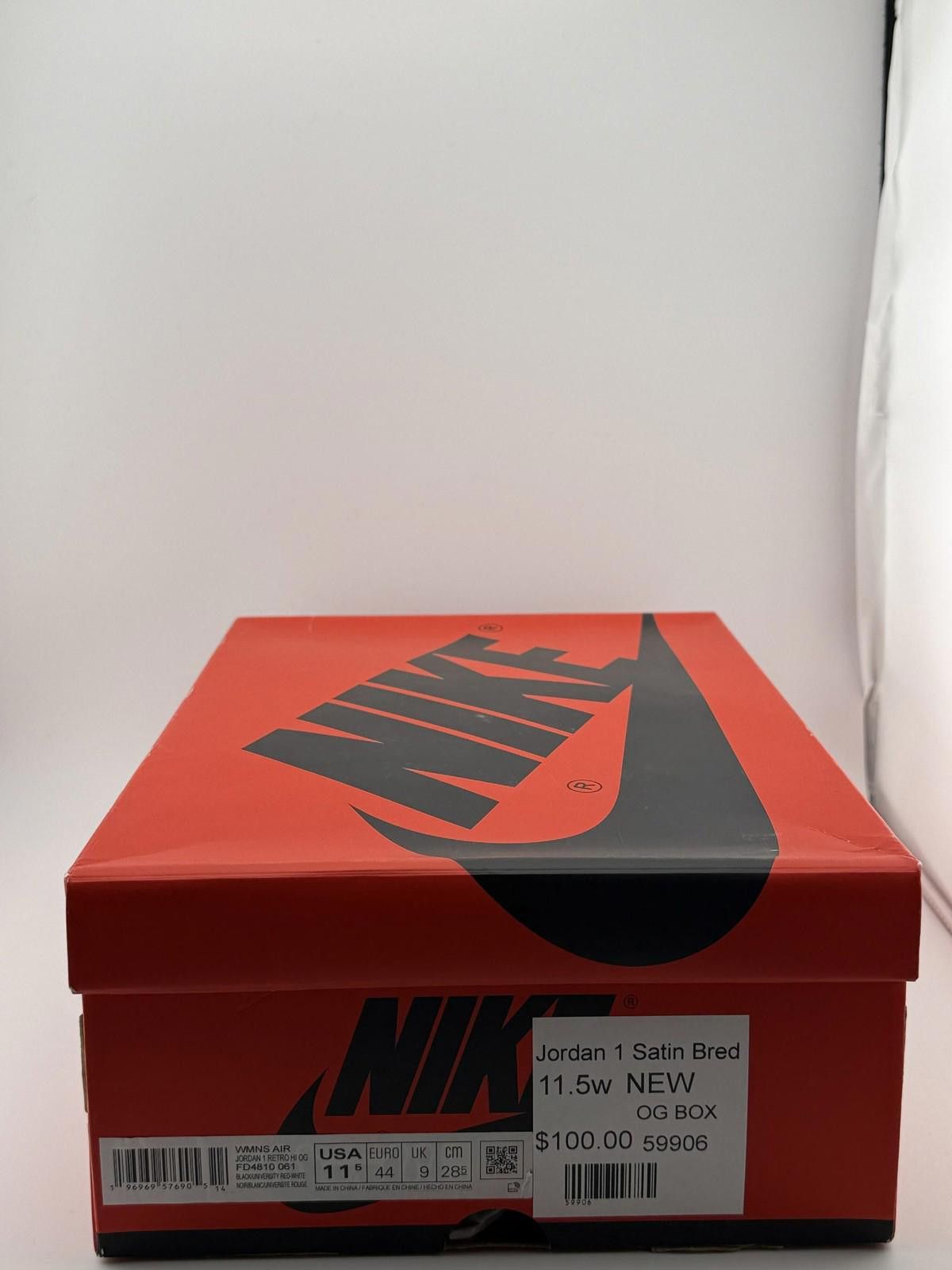 Nike Jordan 1 Satin Bred 11.5W New Size US 11.5 / IT 41.5 - 8 Thumbnail