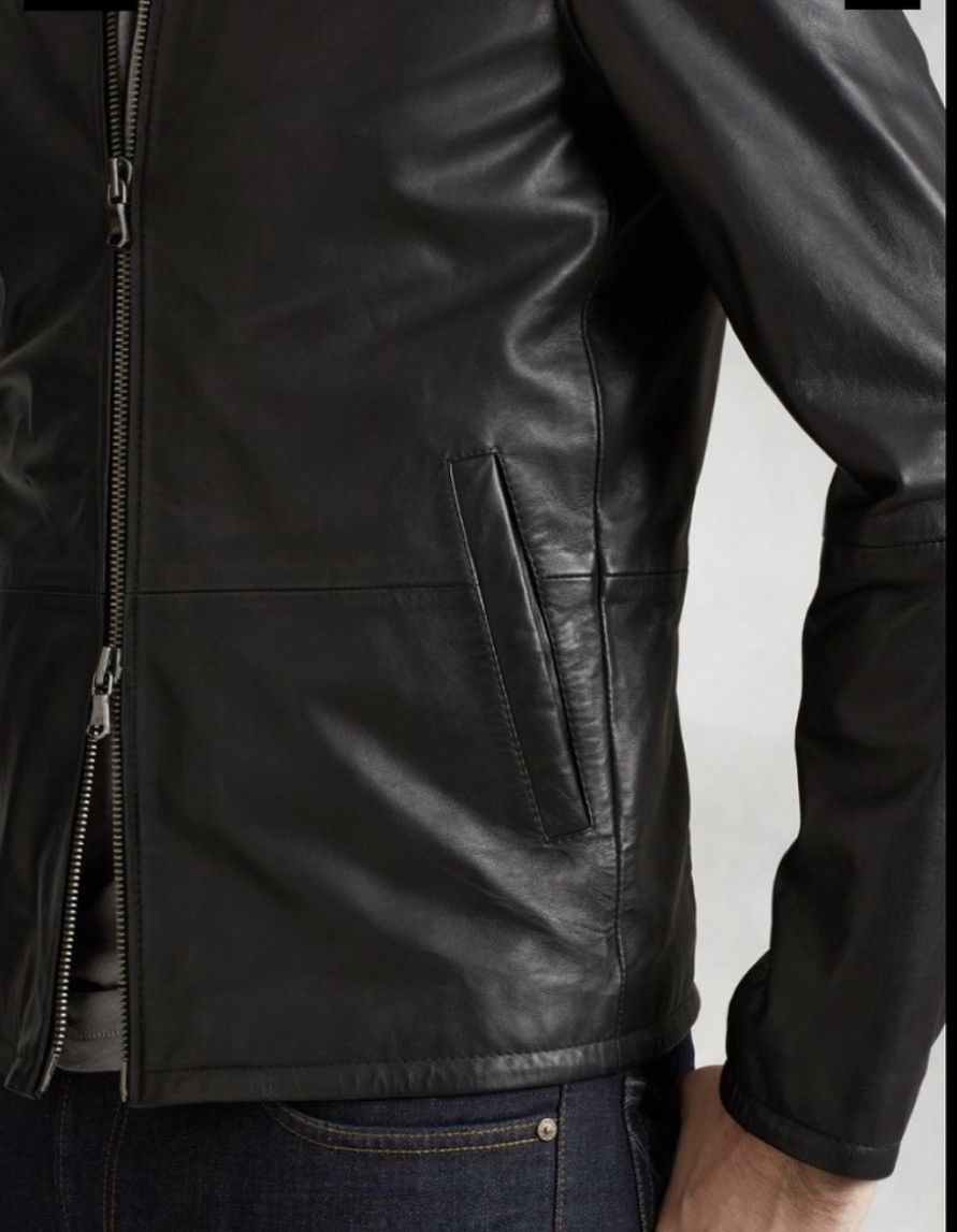 John Varvatos Slim Fit Leather Jacket. Medium. Size US M / EU 48-50 / 2 - 4 Thumbnail