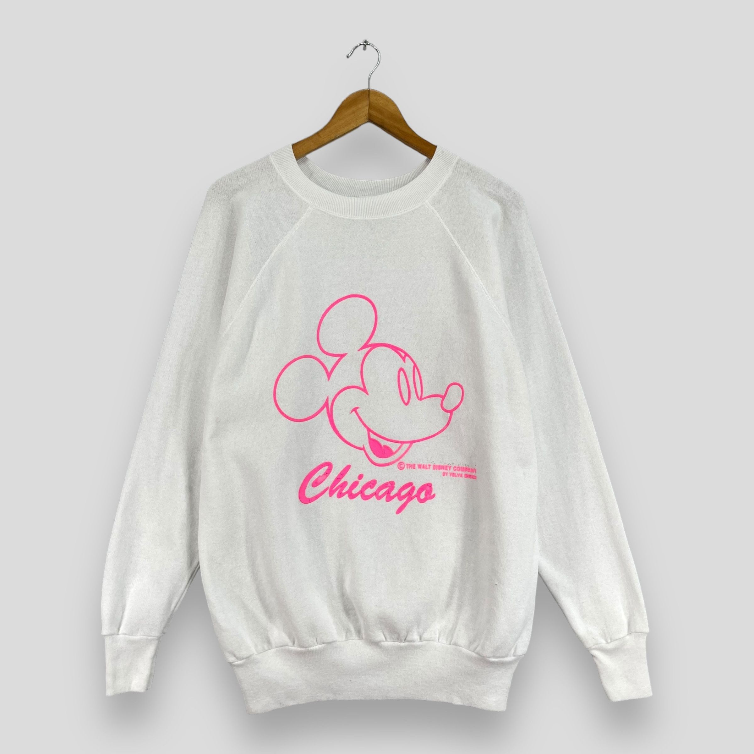 Mickey Mouse × Velva Sheen × Vintage Vintage MICKEY MOUSE Chicago Cartoon Printed Sweatshirt Size US M / EU 48-50 / 2 - 1 Thumbnail