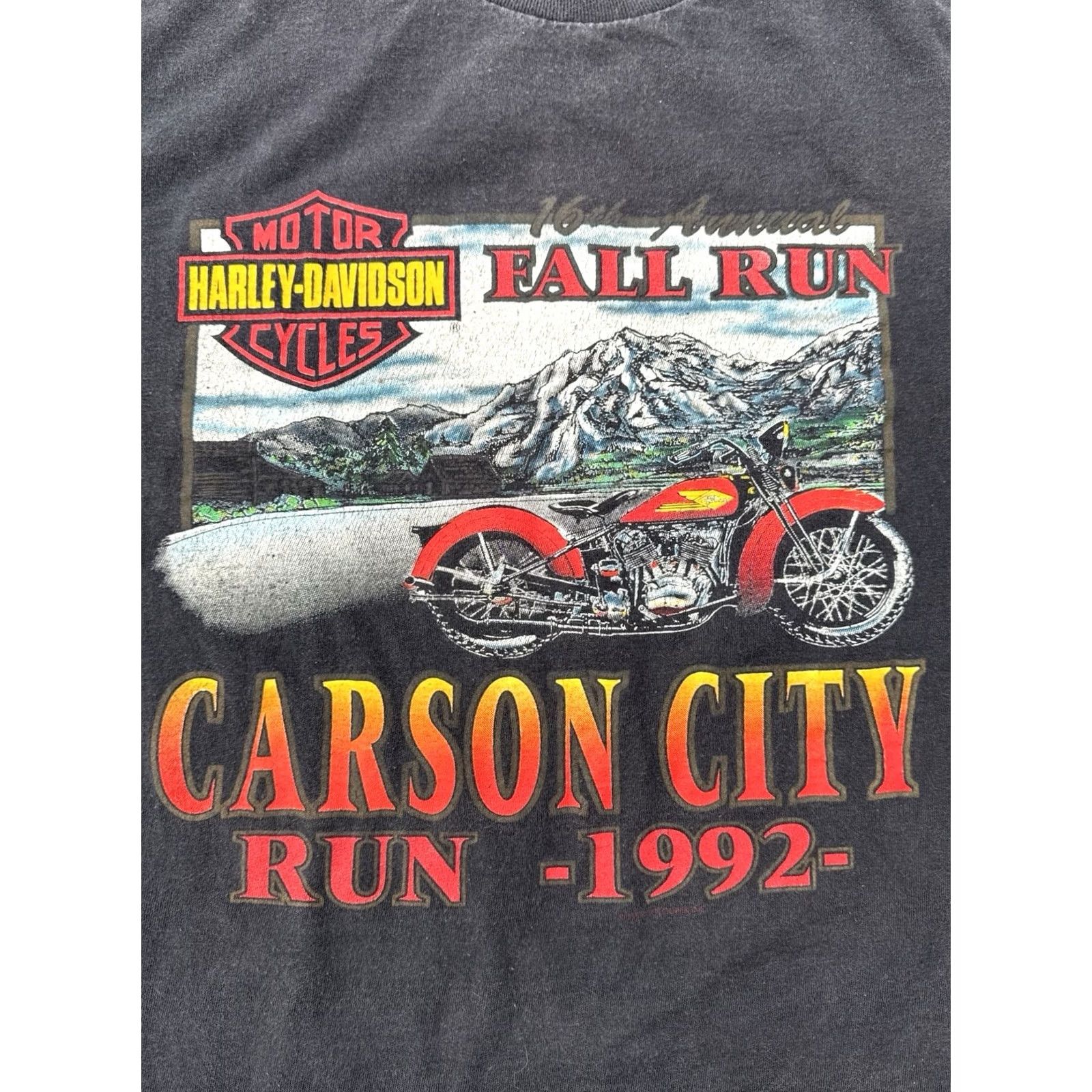 Harley Davidson VINTAGE Harley-Davidson T Shirt XL USA Single Stitch Biker 90s Black Size US XL / EU 56 / 4 - 7 Thumbnail