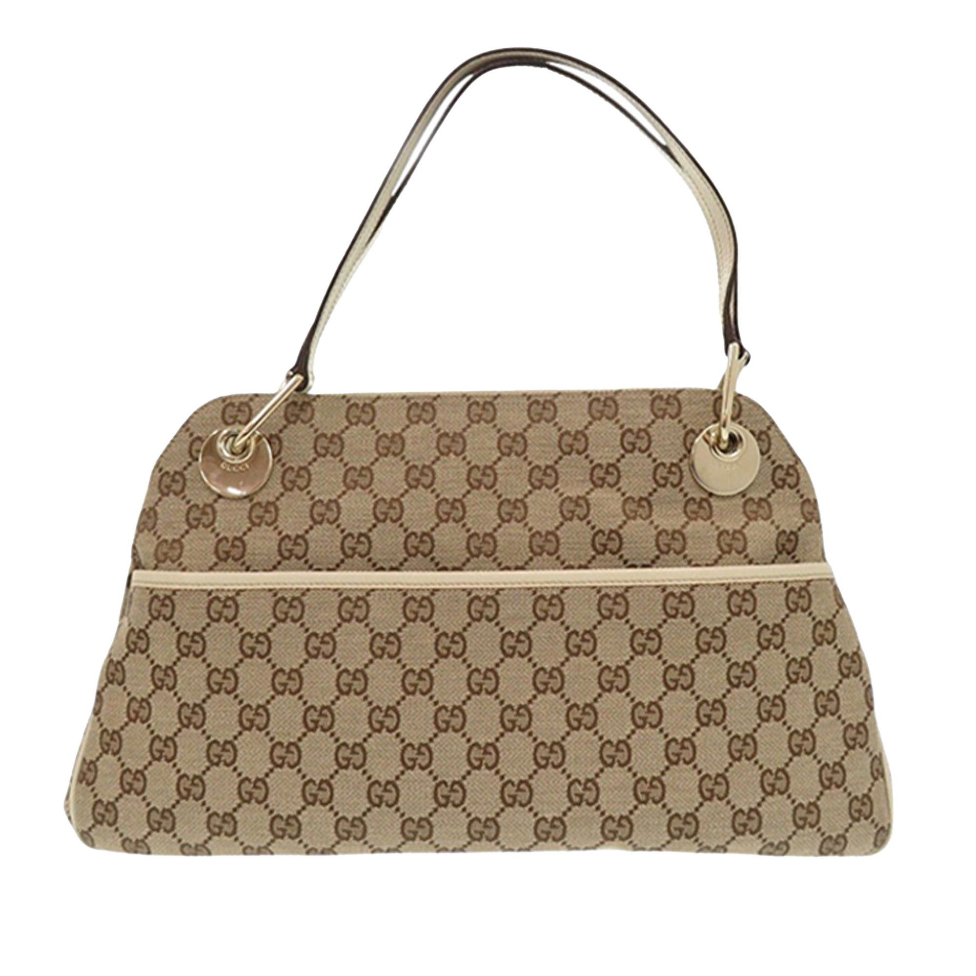 Gucci Gg Canvas Eclipse Shoulder Bag in Beige, Women's